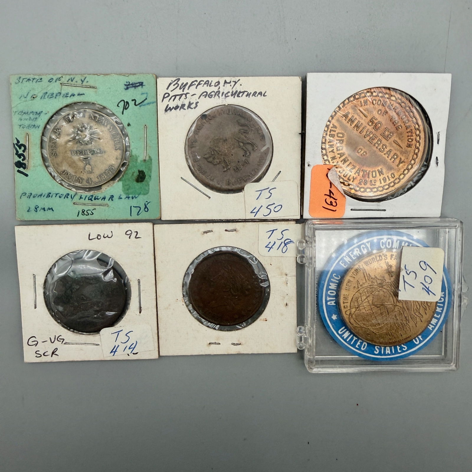 Group of Assorted New York Tokens and Medal (1 of 13)