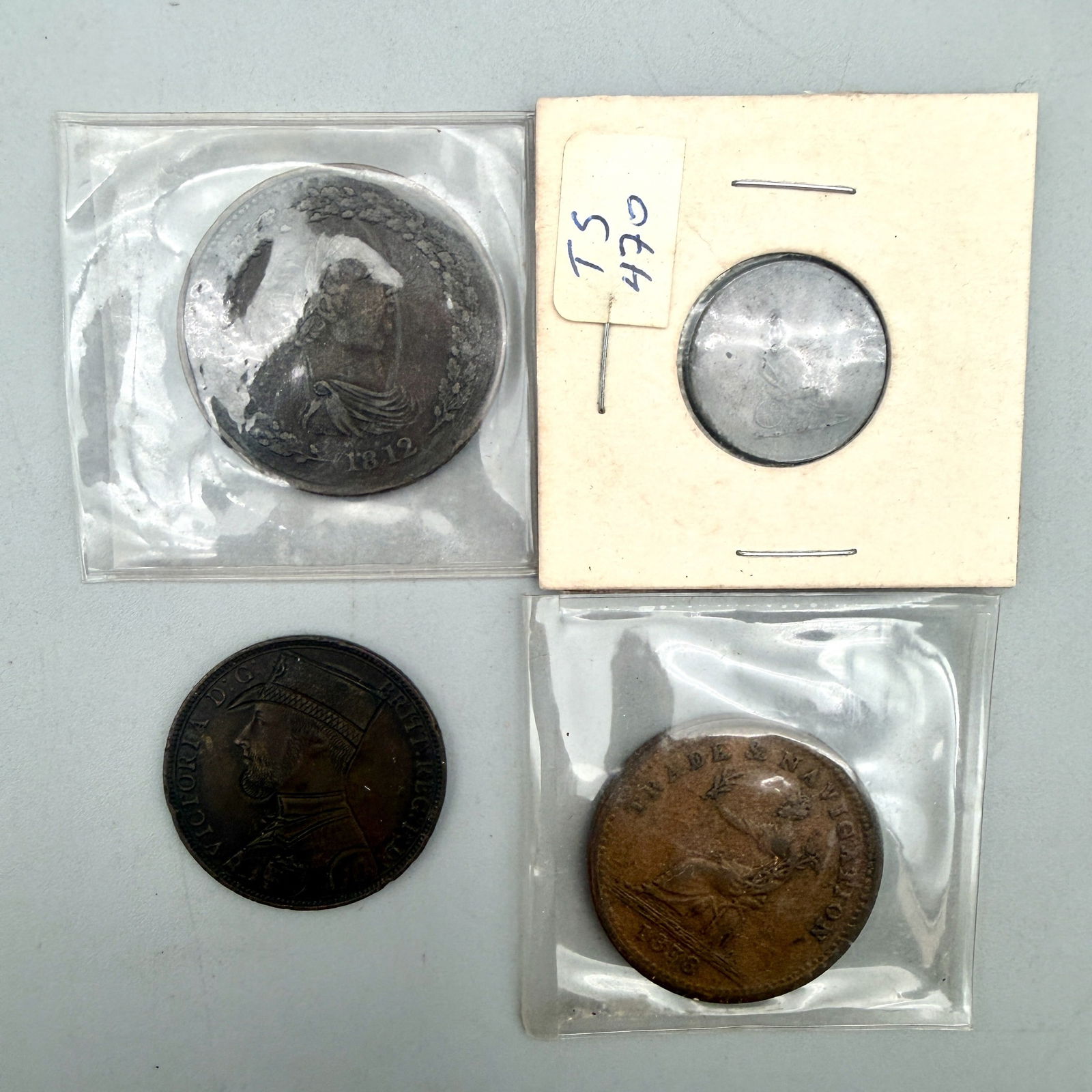 Group of British Tokens and Hobo Cent (1 of 10)