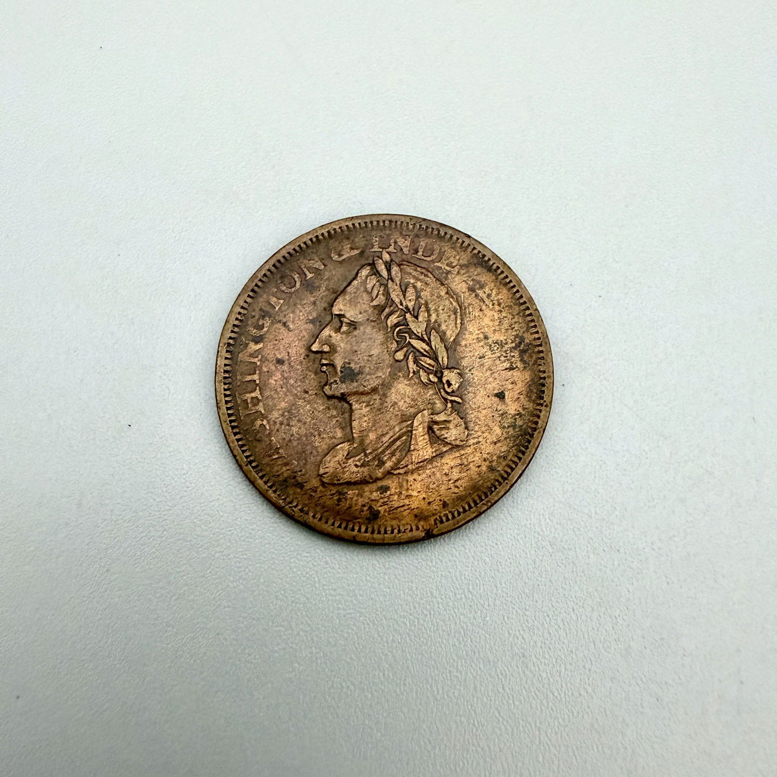 1783 Washington “Unity States” Cent: 1783 Washington “Unity States” Cent -Obverse with Washington bust facing left with laurel wreath in hair with surrounding inscription “Washington & Independence”, and date below bust,