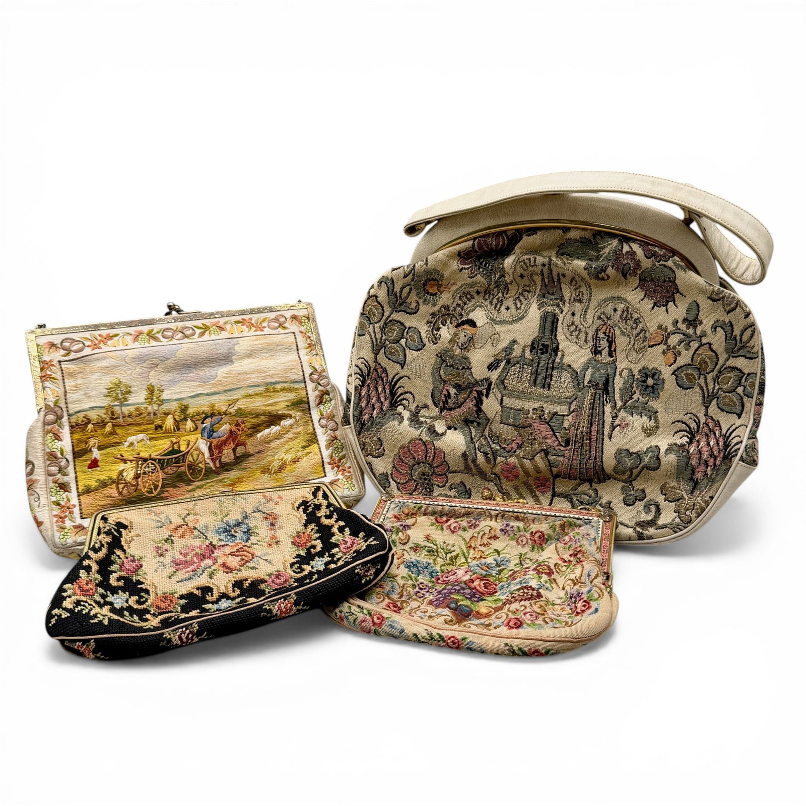 Group of Antique Needlepoint/Embroidered Handbags (1 of 7)
