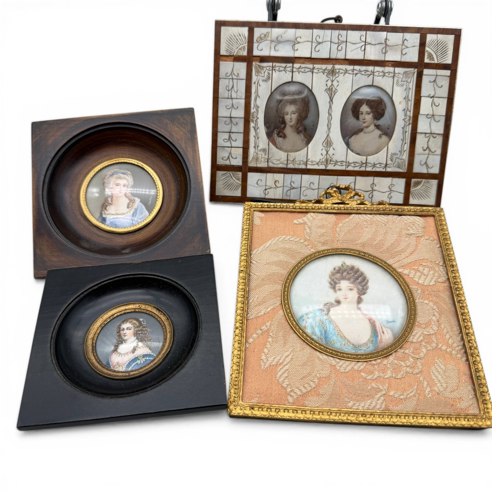 Four Framed Antique Miniatures (1 of 6)