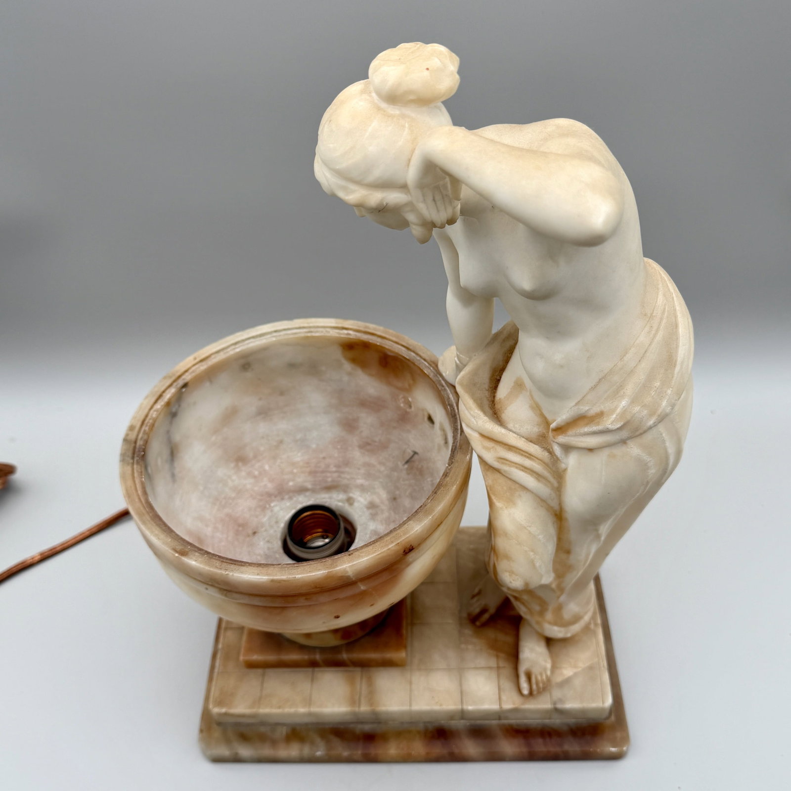 Alabaster Figural Lamp - 3