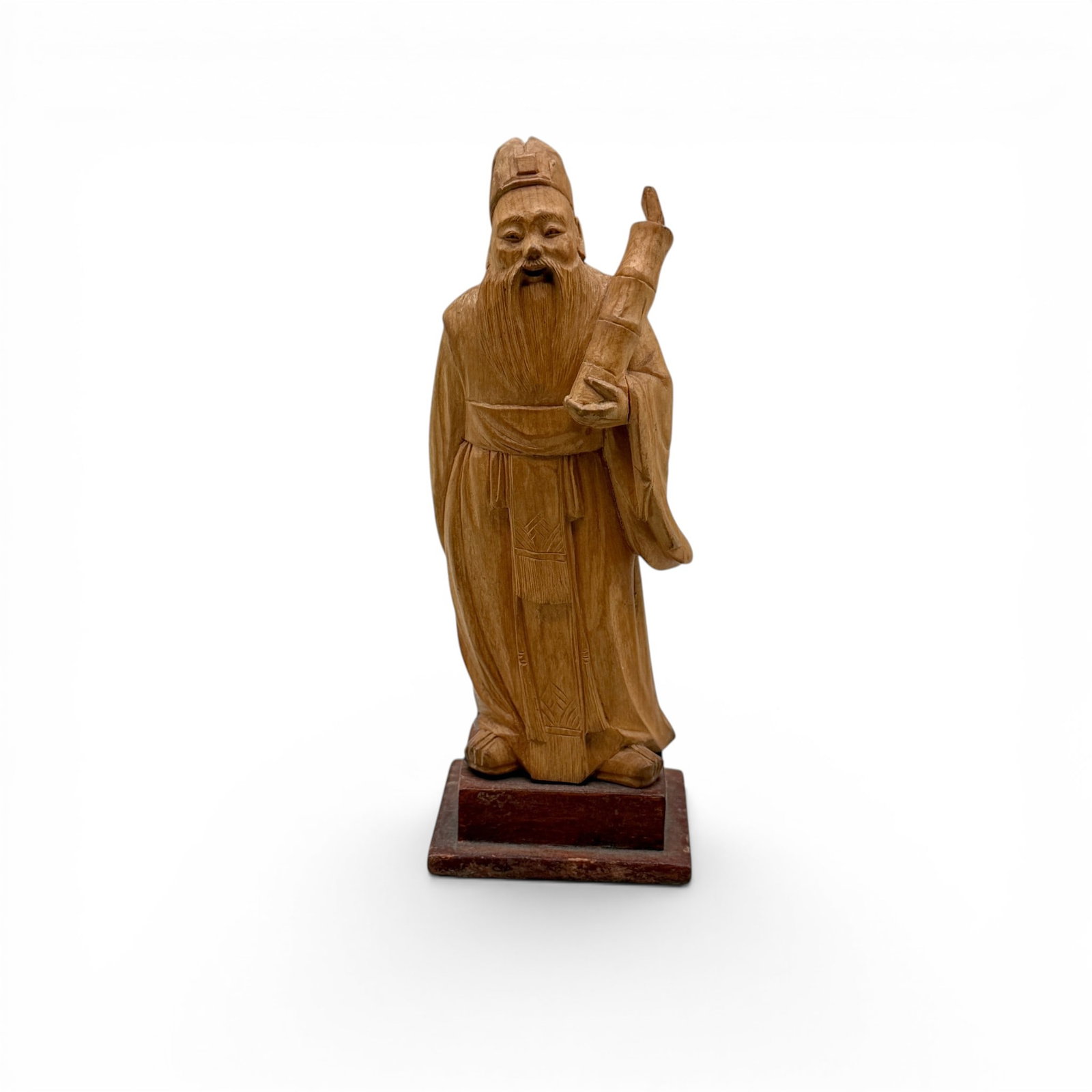 Chinese Carved Scholar Figure (1 of 4)
