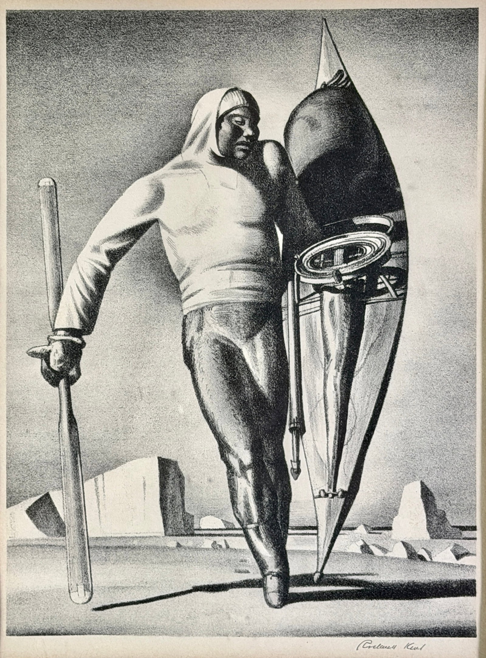 "Greenland Hunter" Lithograph by Rockwell Kent (1 of 4)