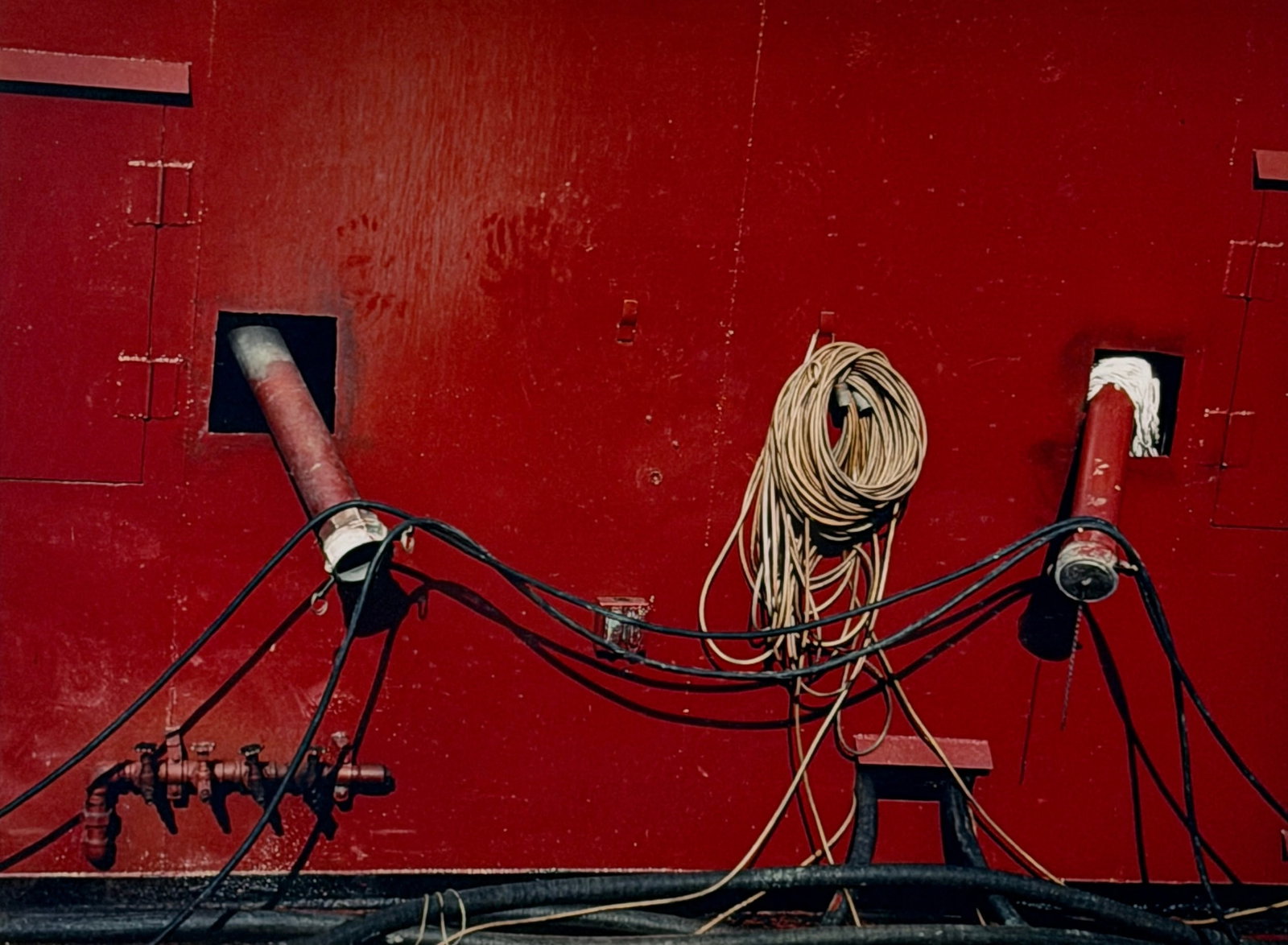 Peggy Crawford (American, 1917-2015): Jersey City #1, 1981. Color photograph. inscribed on verso backing. 14.75" ht. x 19.75" wd. (sight) 25.5" ht. x 32" wd. (framed)