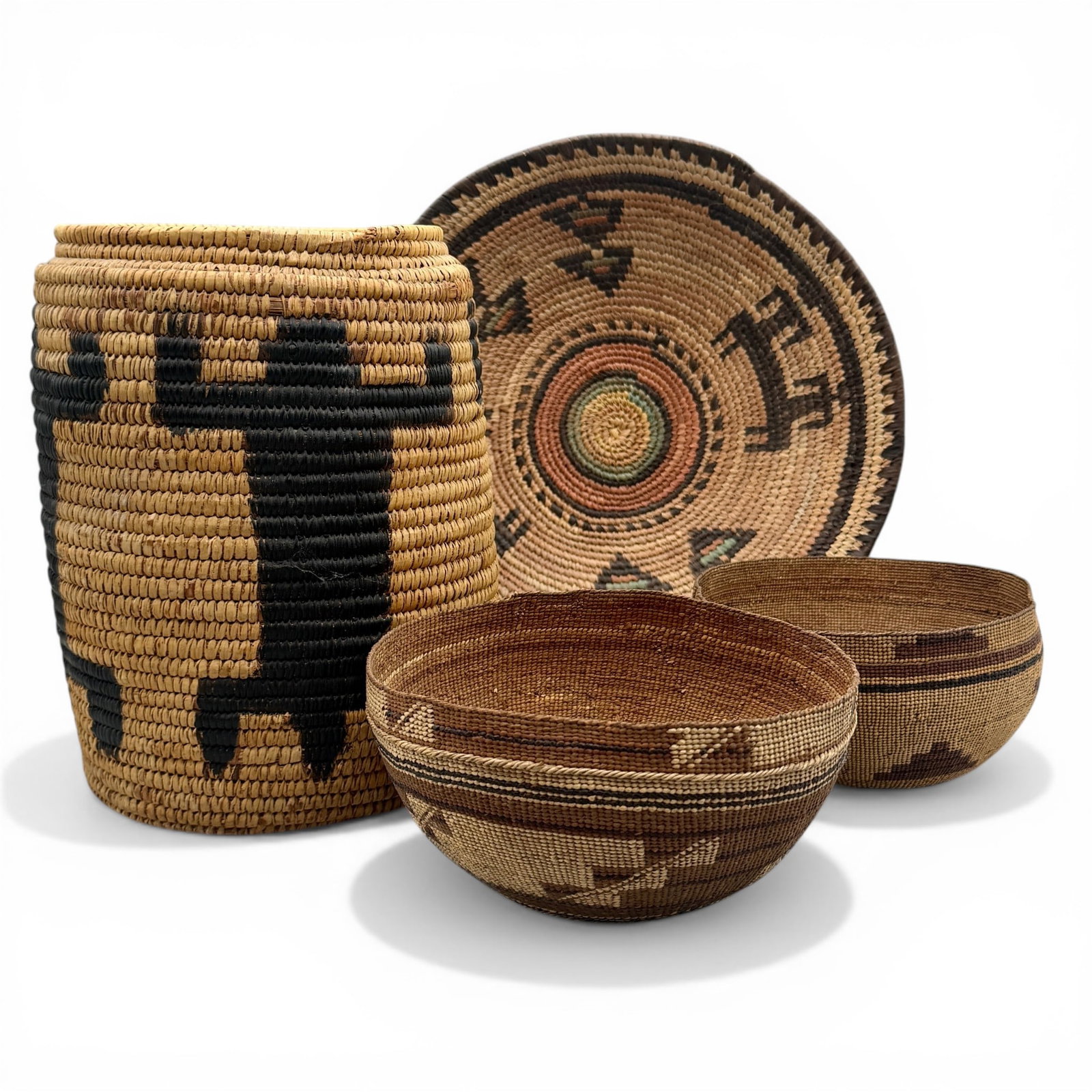 Four Woven Baskets, American Indian and African (1 of 7)