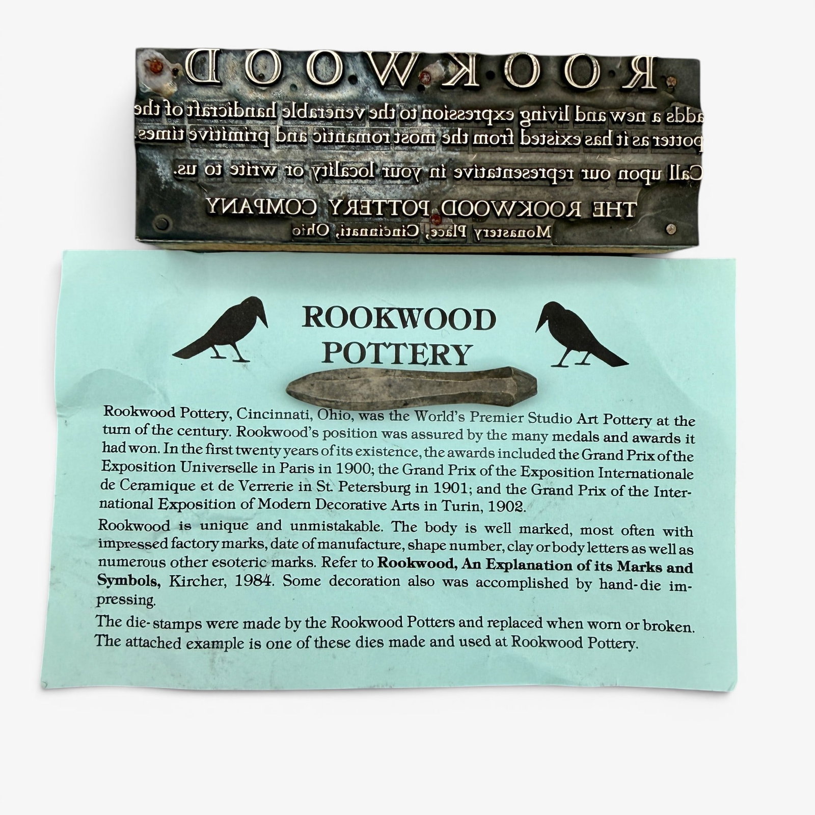 Two original Rookwood markers (1 of 4)