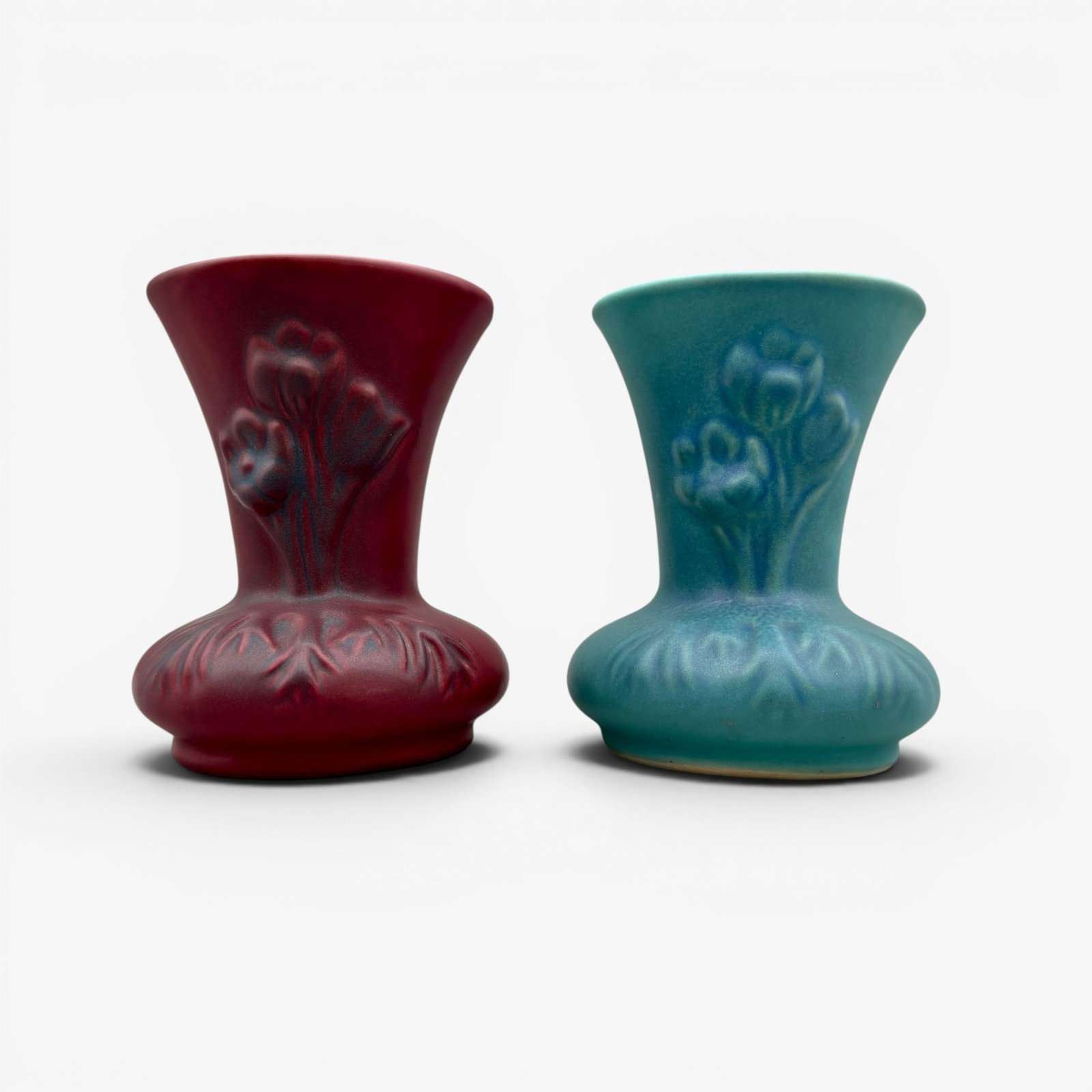 Two Van Briggle floral vases. (1 of 4)