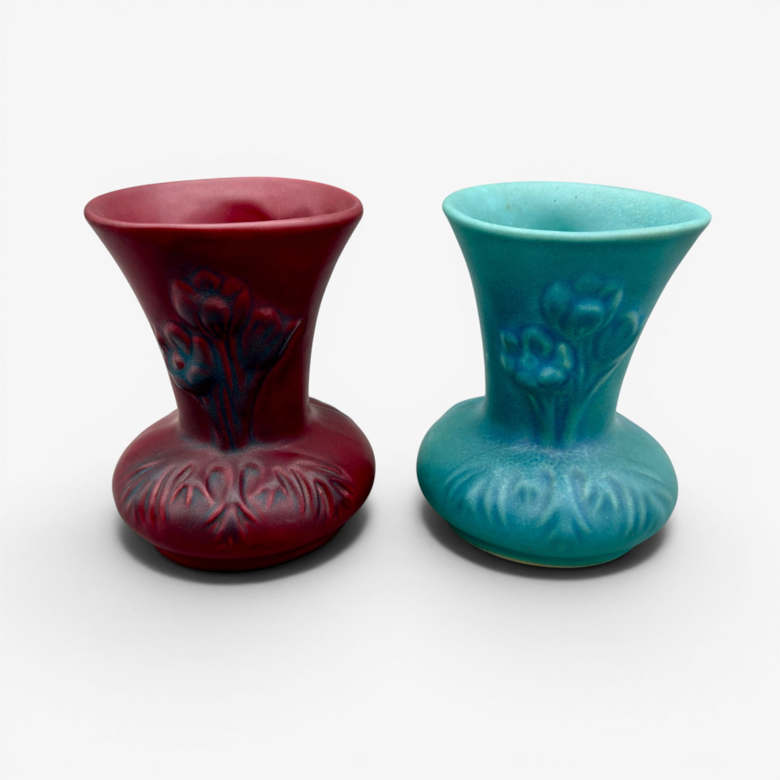 Two Van Briggle floral vases. - 2
