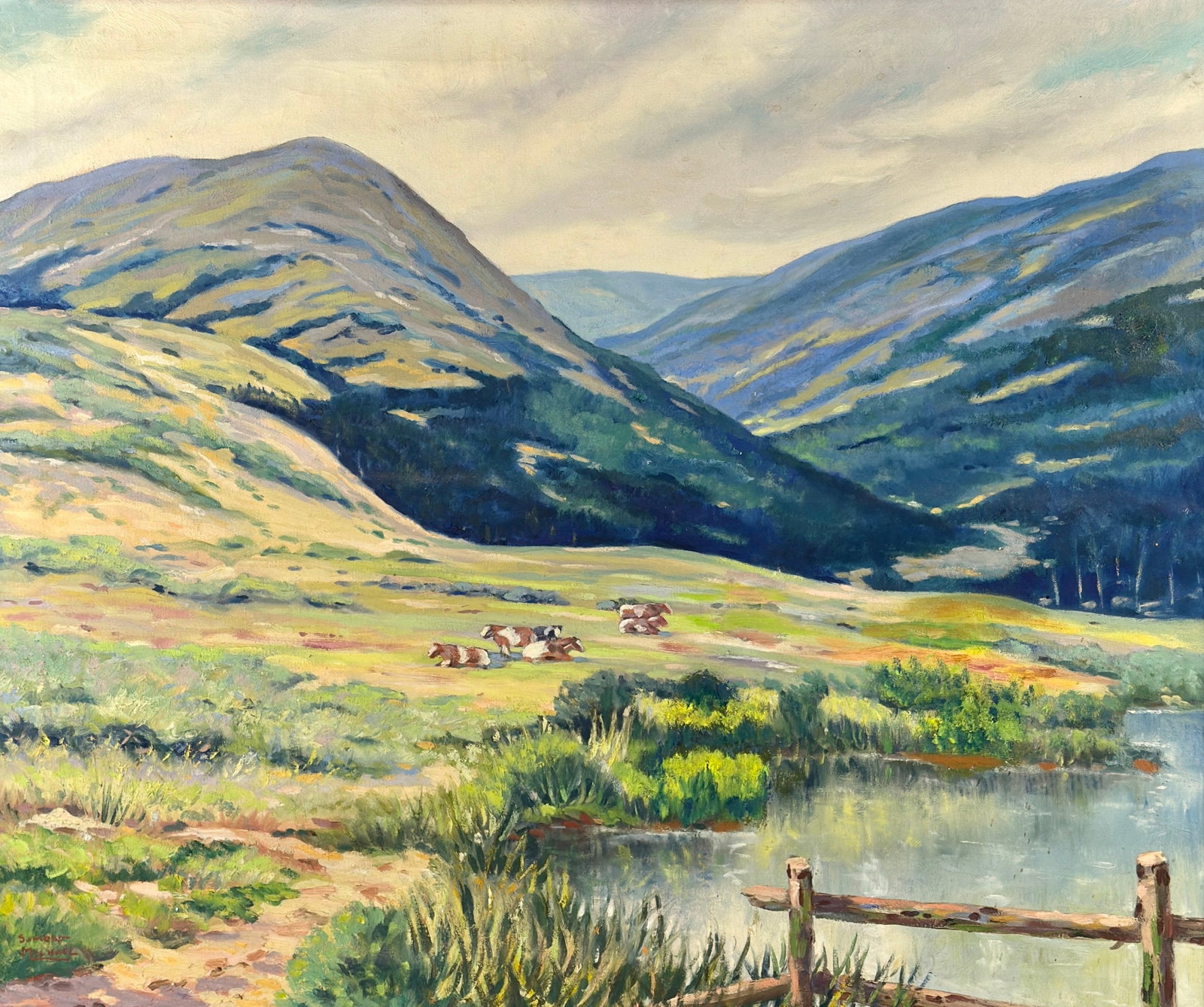 Landscape with Cattle by Simon Michael - 2