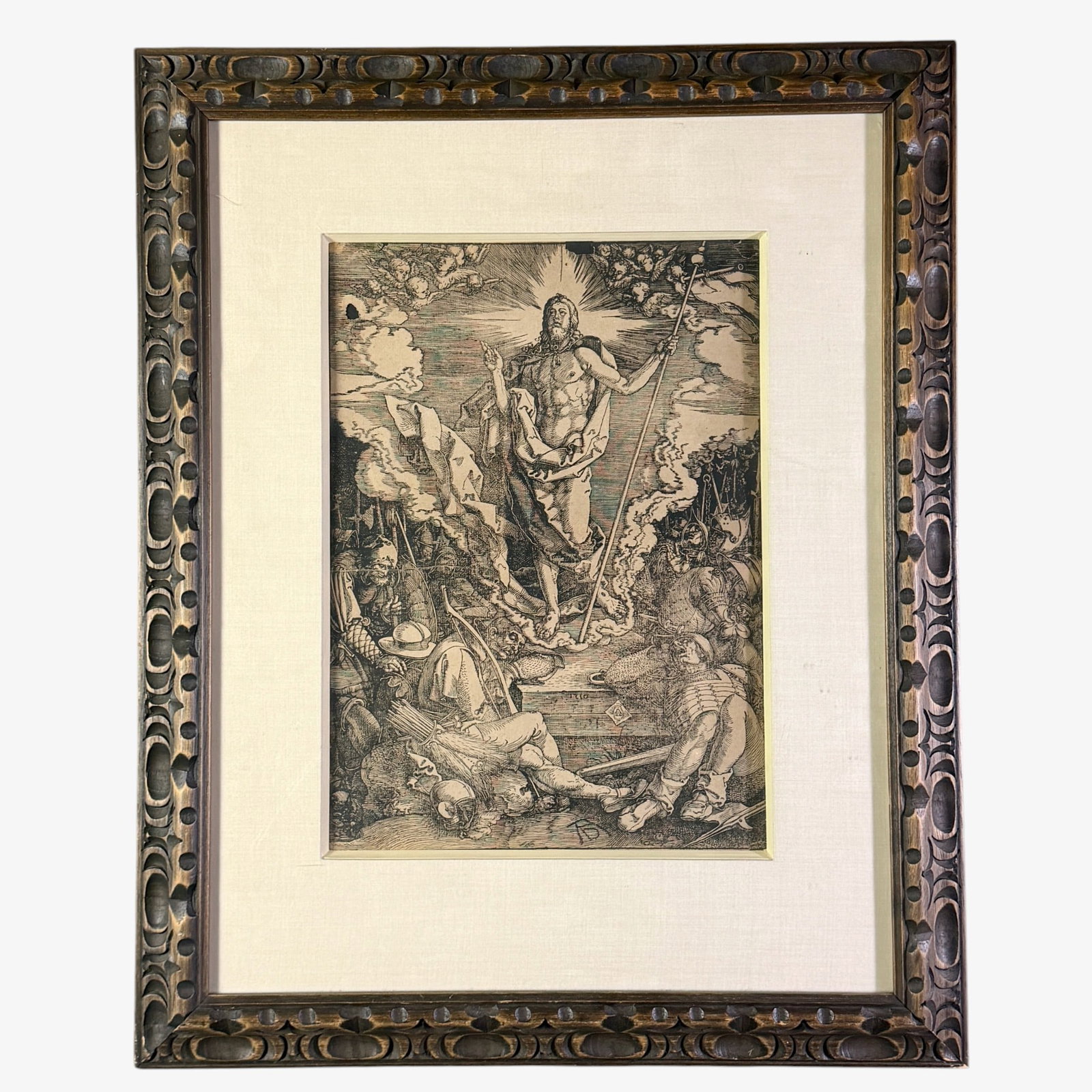 Albrecht Durer (German, 1471-1528): "The Resurrection" Woodcut print on paper Ca. 1510 15.5" x 11"
