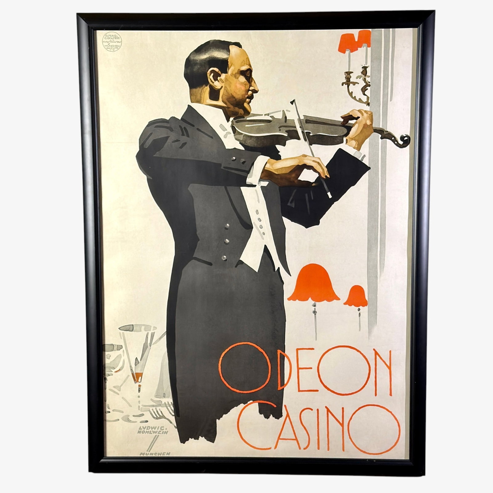 Ludwig Hohlwein (German, 1874-1949): "Odeon Casino" 1920 Lithograph on paper Published by Oscar Conse, Munchen 47" x 35"