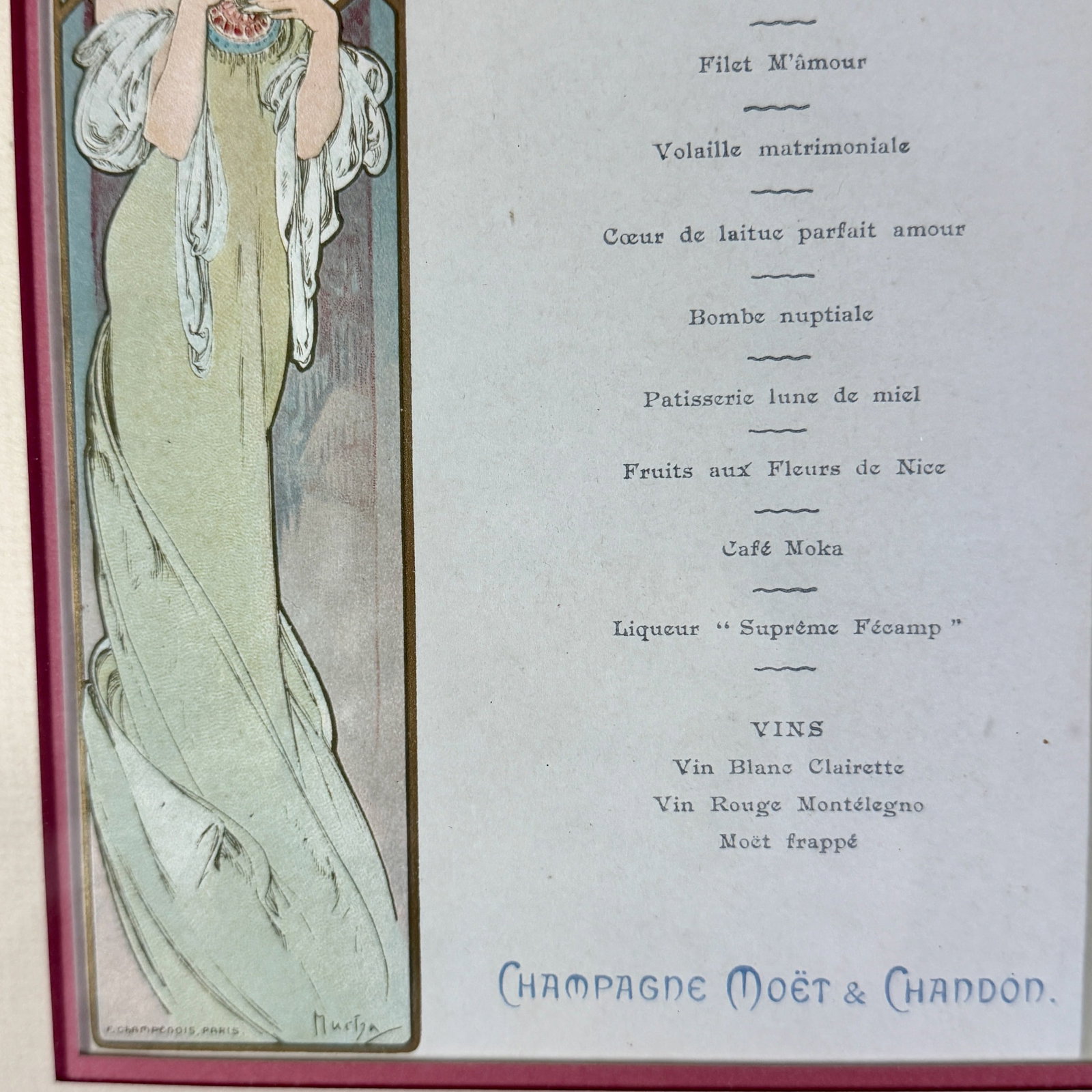 Moet and Chandon Mucha Menu - 3