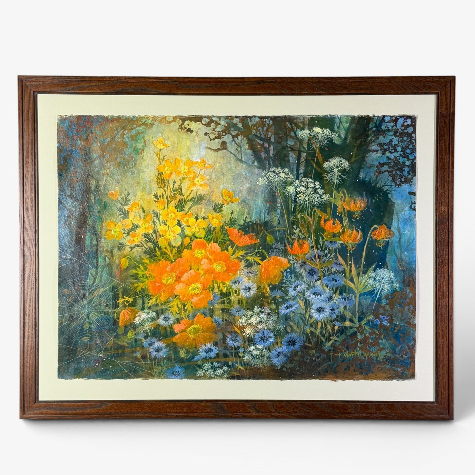 Robert Laessig (1913-2010) O/C, Wildflowers. (1 of 3)