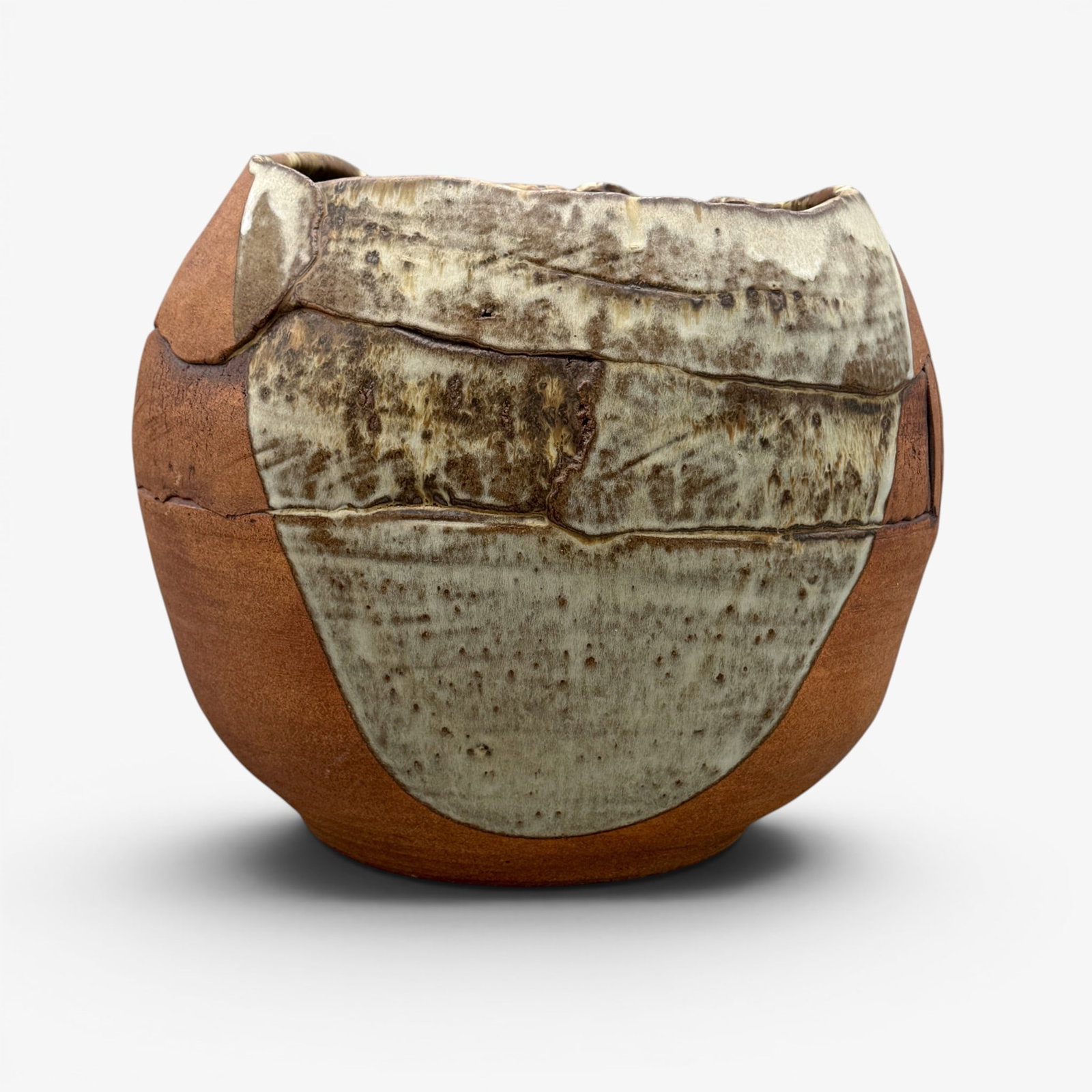 Large unsigned vase, thrown and hand built.
