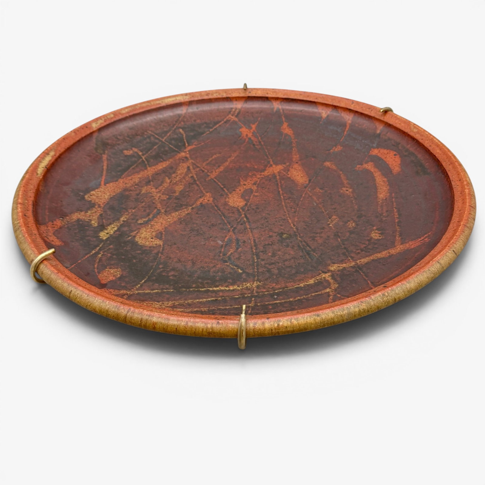 Large ceramic charger signed Shumer. (1 of 5)