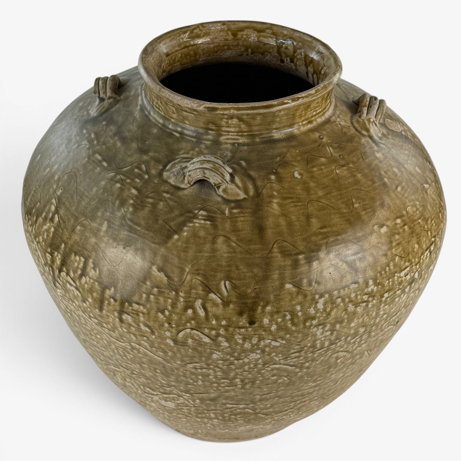 Olive Glazed Martaban Jar - 2