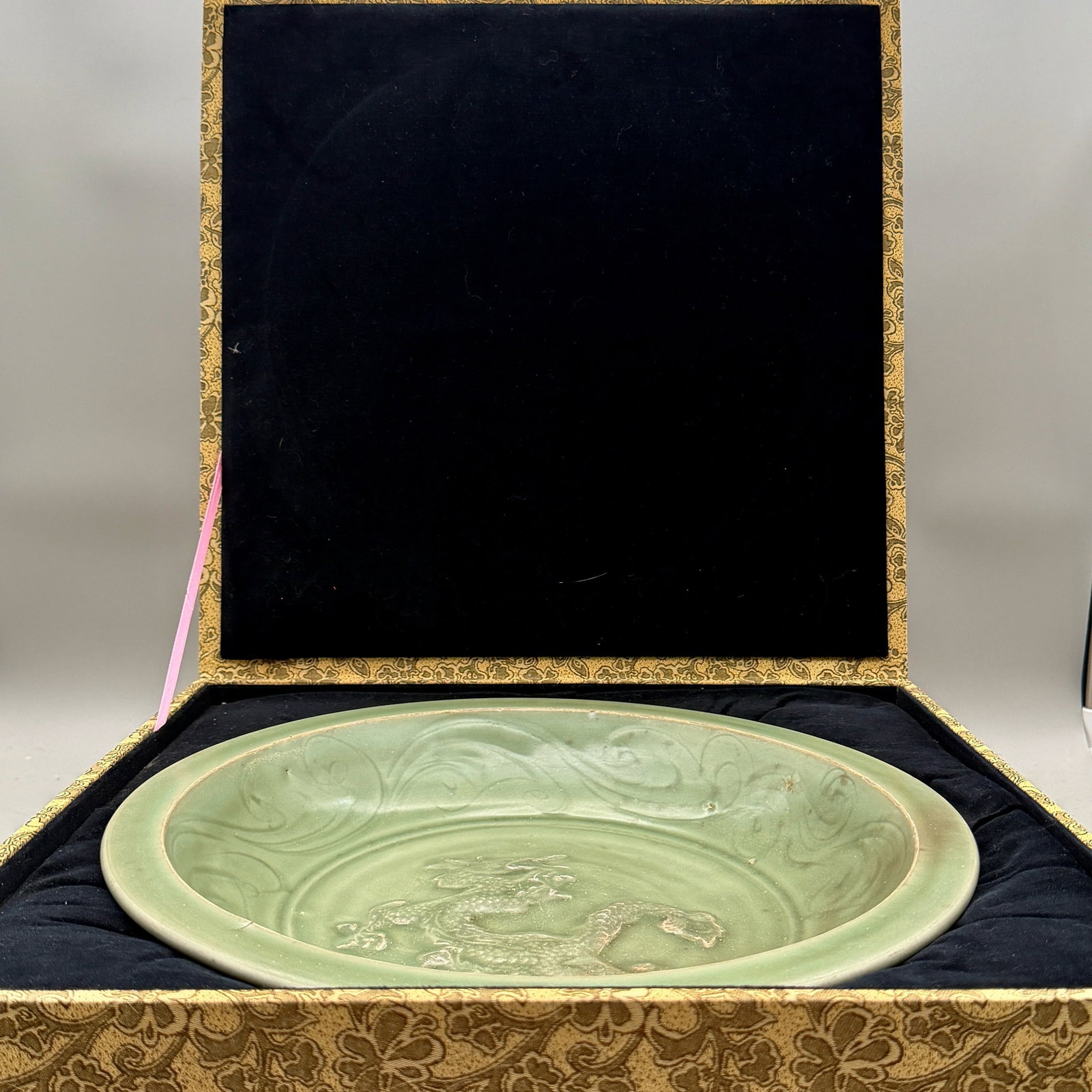 A Large Longquan Celadon "Dragon" Dish - 9