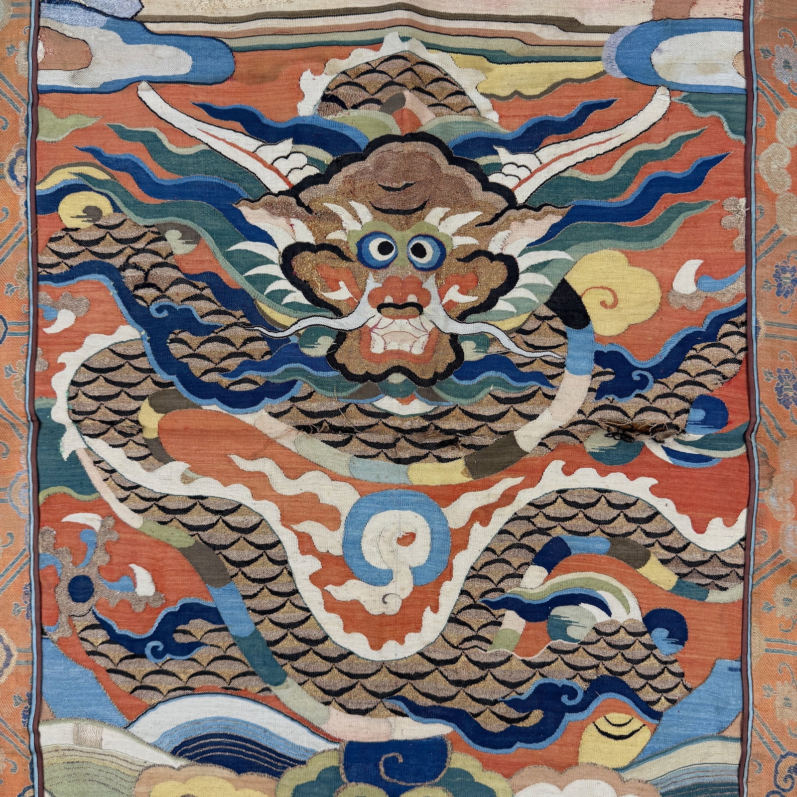 Chinese Kesi Dragon Panel - 3