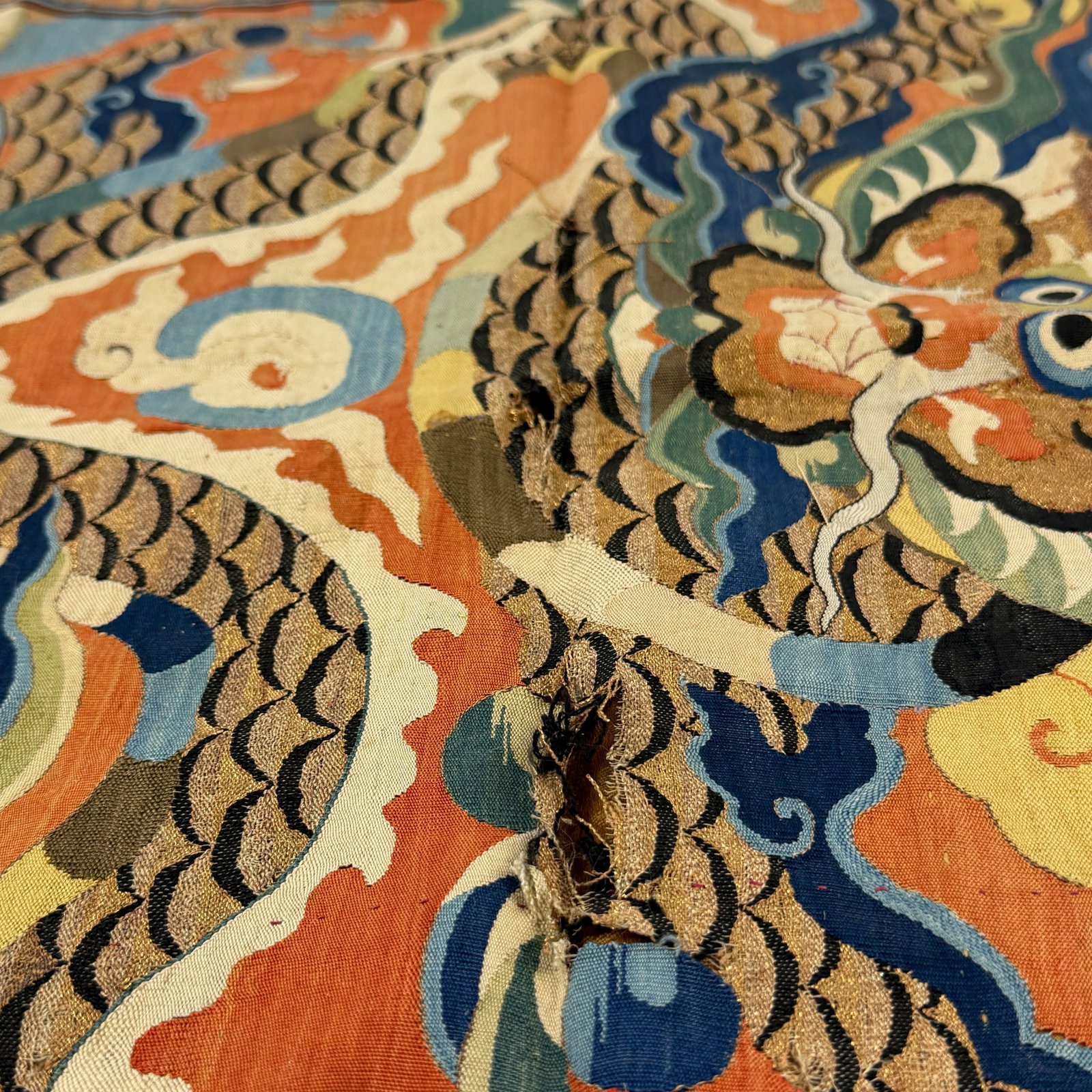 Chinese Kesi Dragon Panel - 7