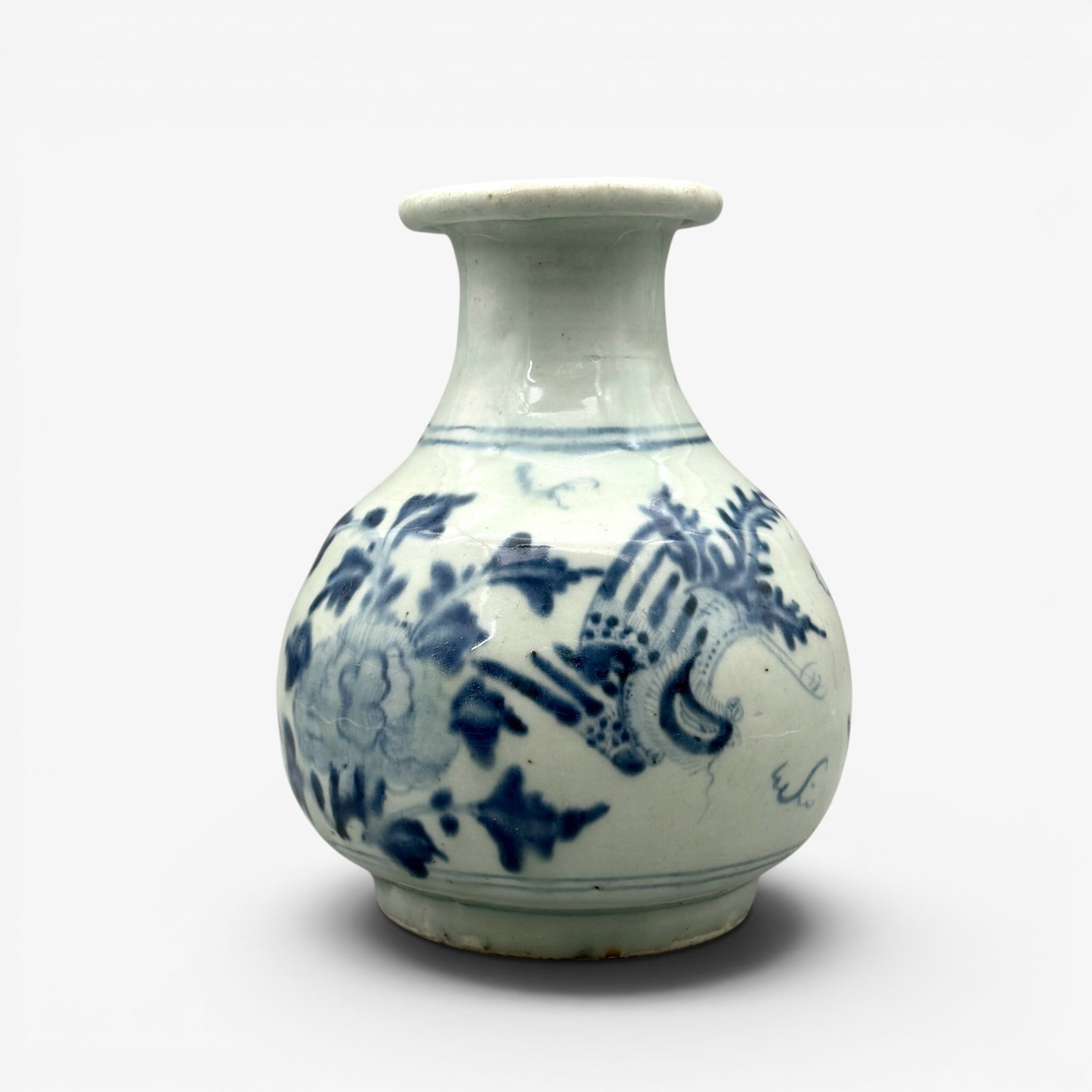Ming Blue and White Decorated Bulbous Vase (1 of 12)