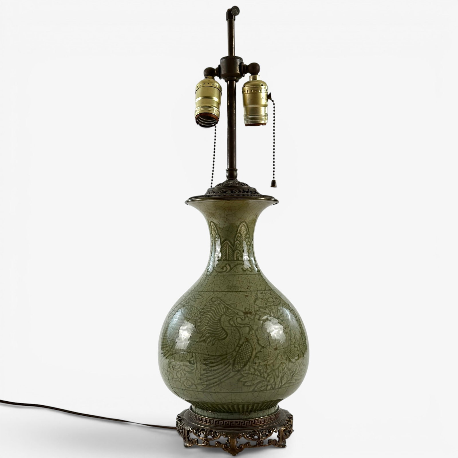 Chinese Celadon Lamp - 2