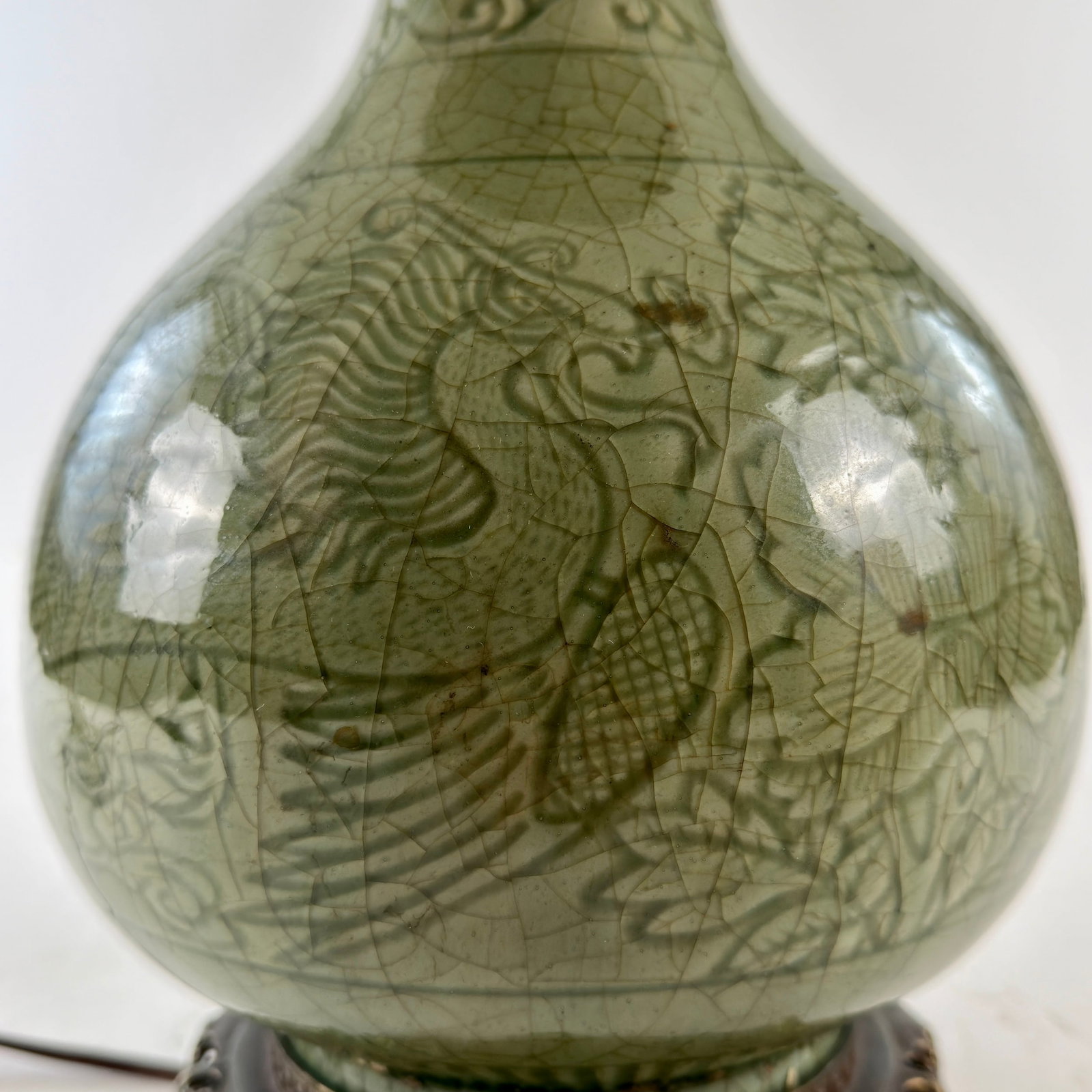 Chinese Celadon Lamp - 3