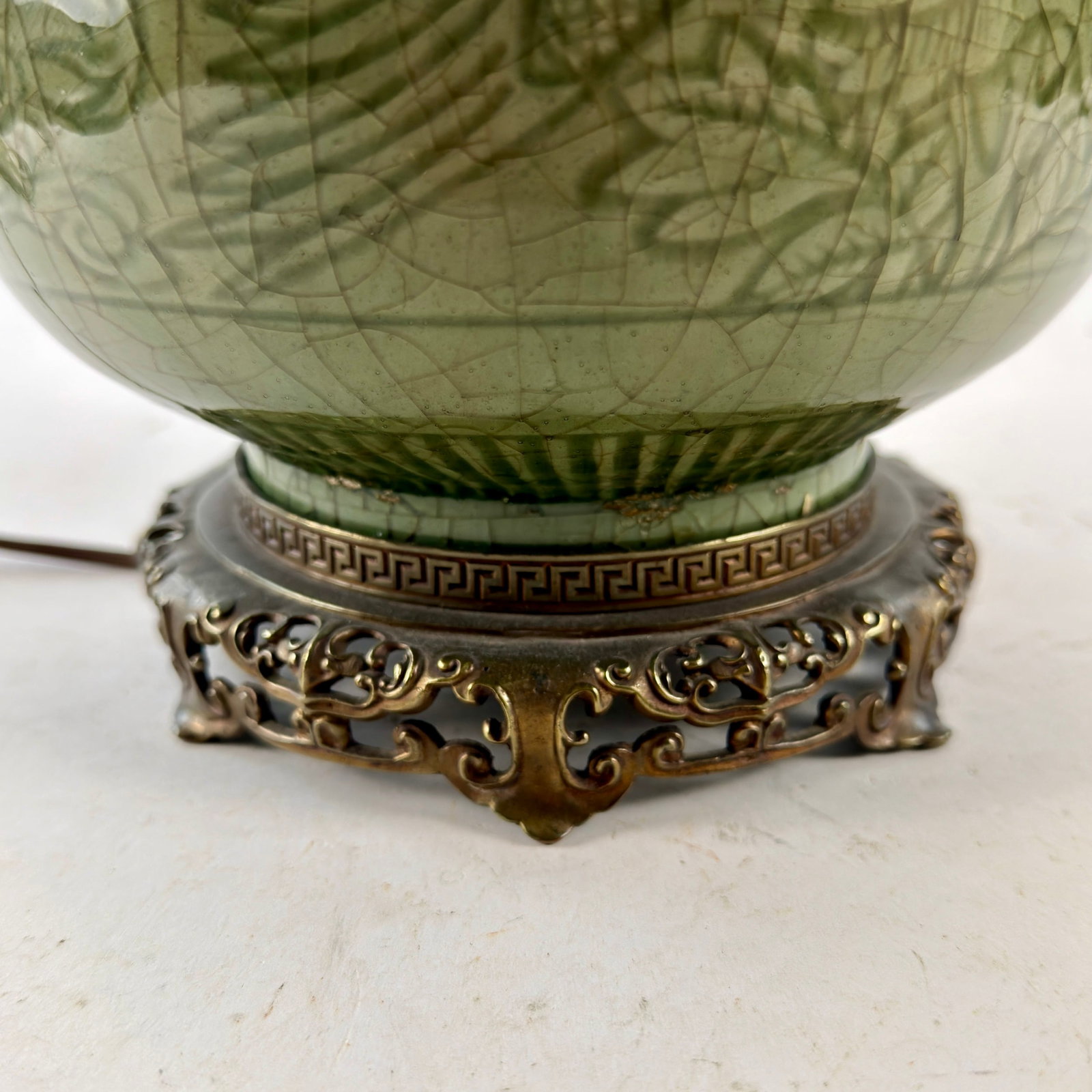 Chinese Celadon Lamp - 4
