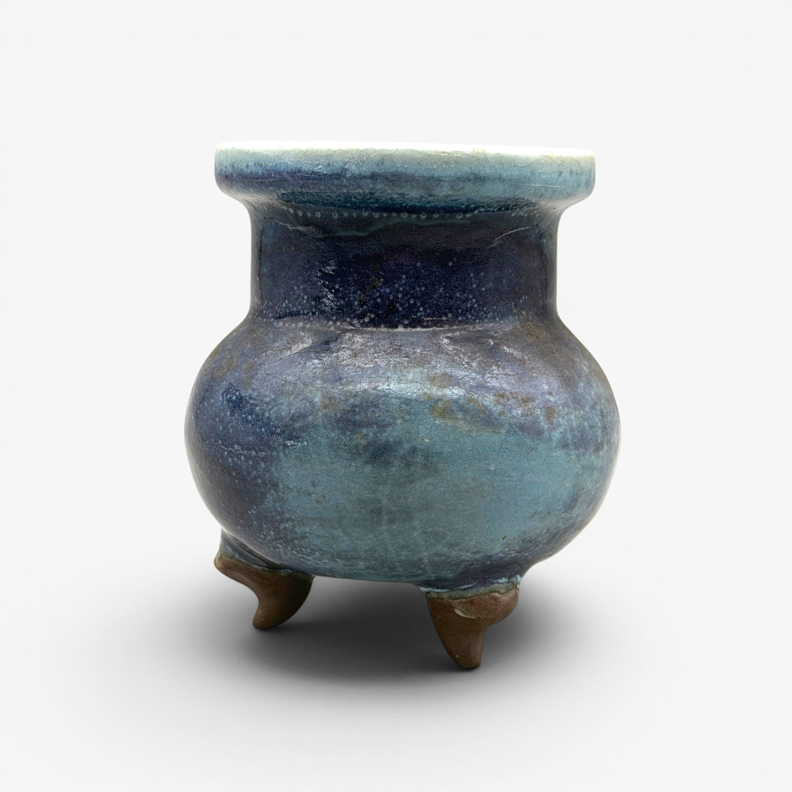 Chinese Purple Splashed Tripod Vessel (1 of 8)