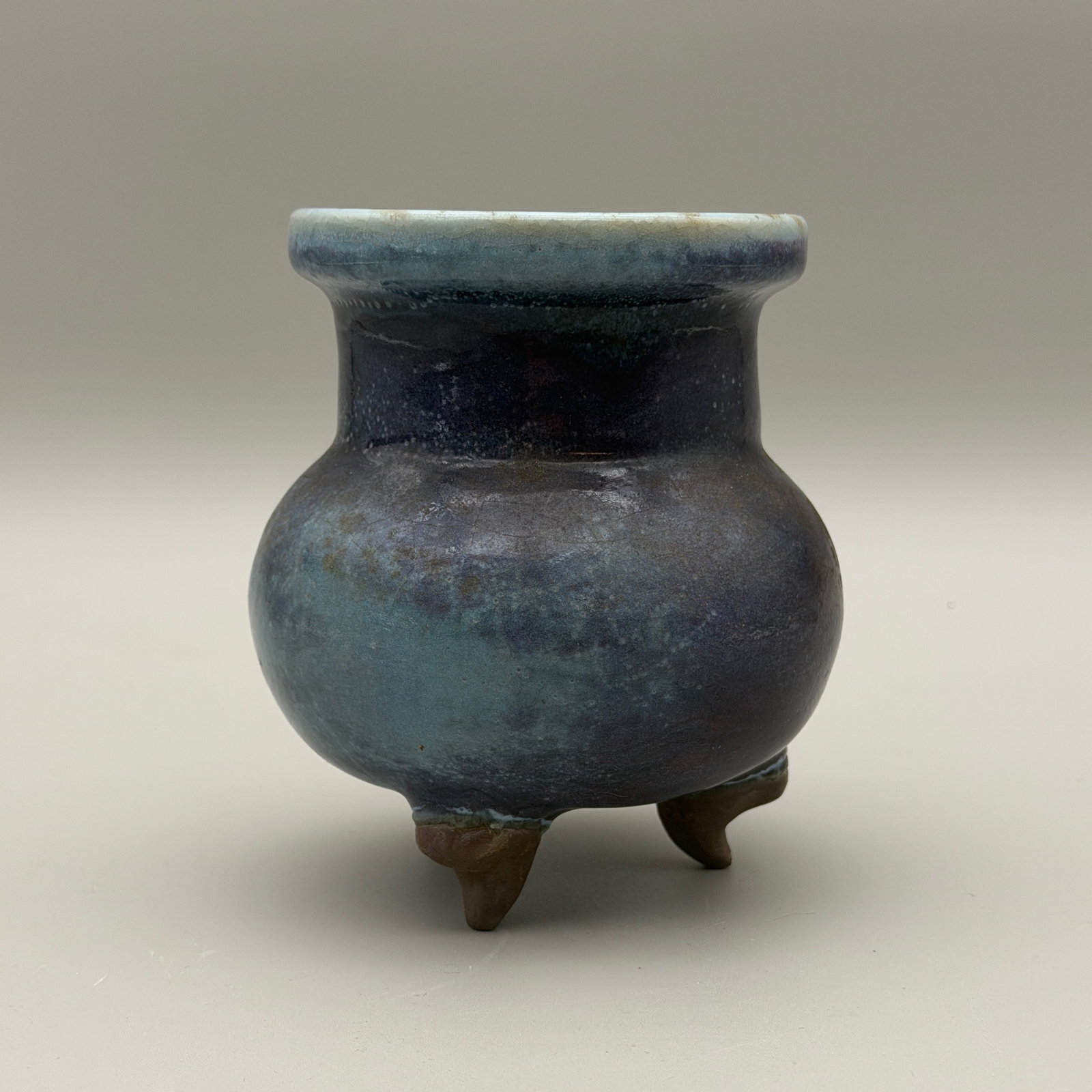 Chinese Purple Splashed Tripod Vessel - 6