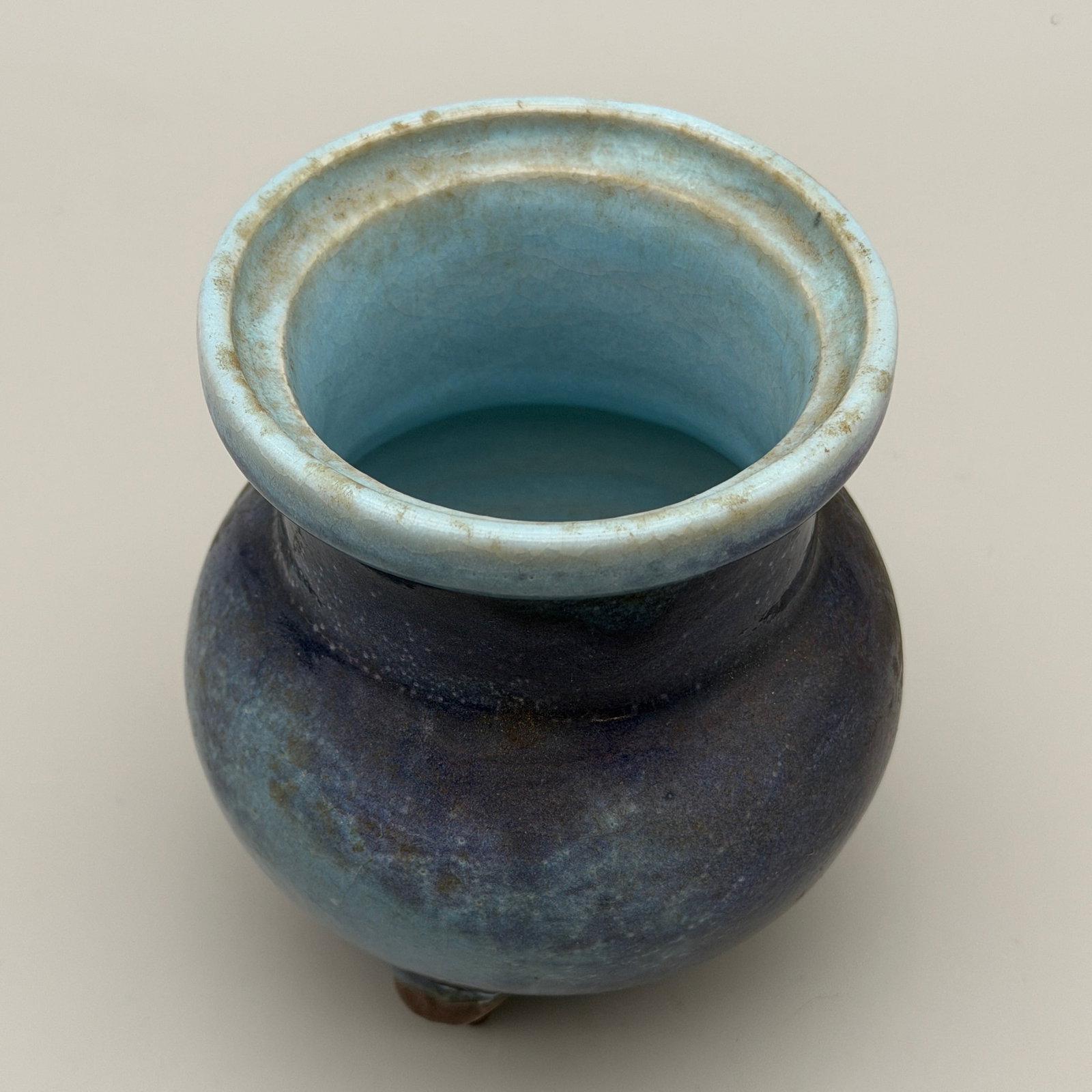 Chinese Purple Splashed Tripod Vessel - 7