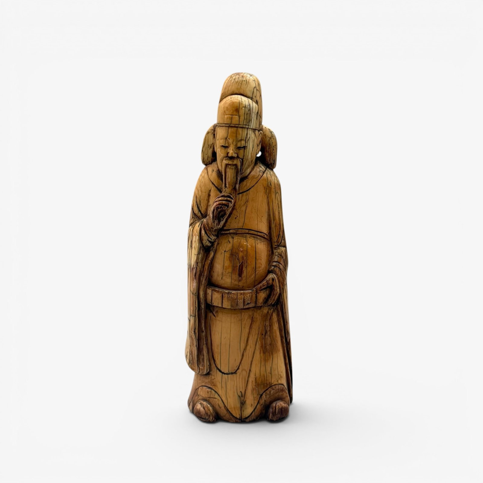 Mammoth Tusk Carved Scholar Figure (1 of 7)