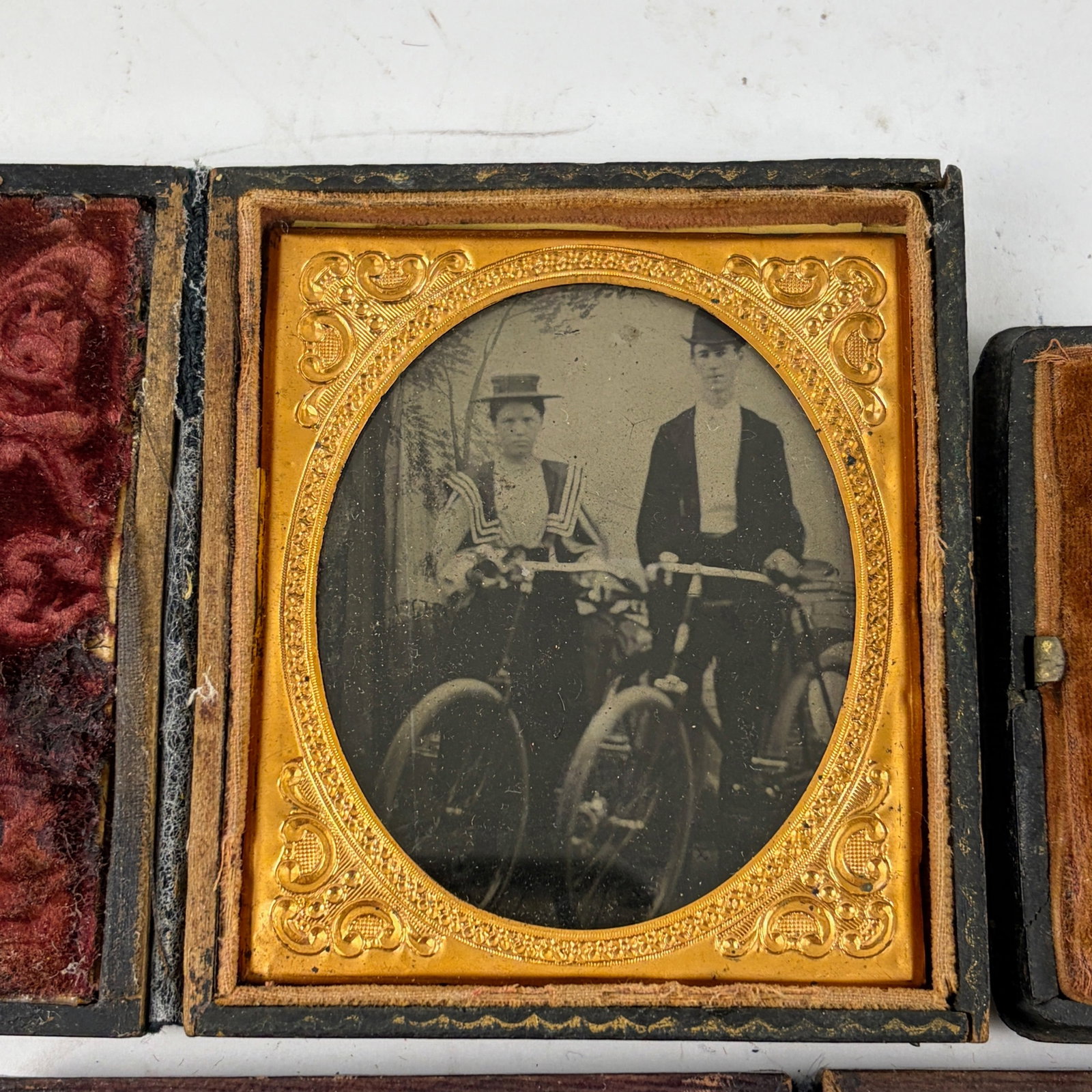 Three Tintypes with Bicycle Riders - 4