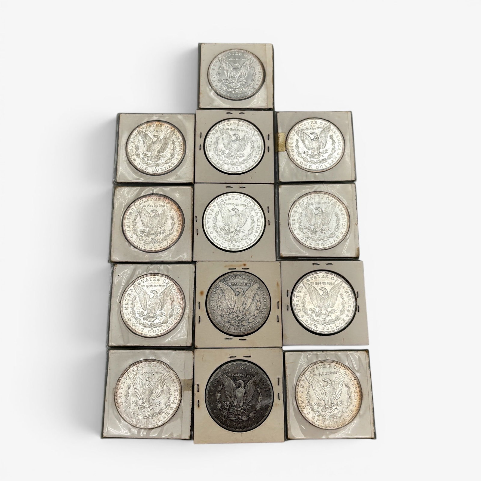 Thirteen 19th Century Morgan Silver Dollars (1 of 4)