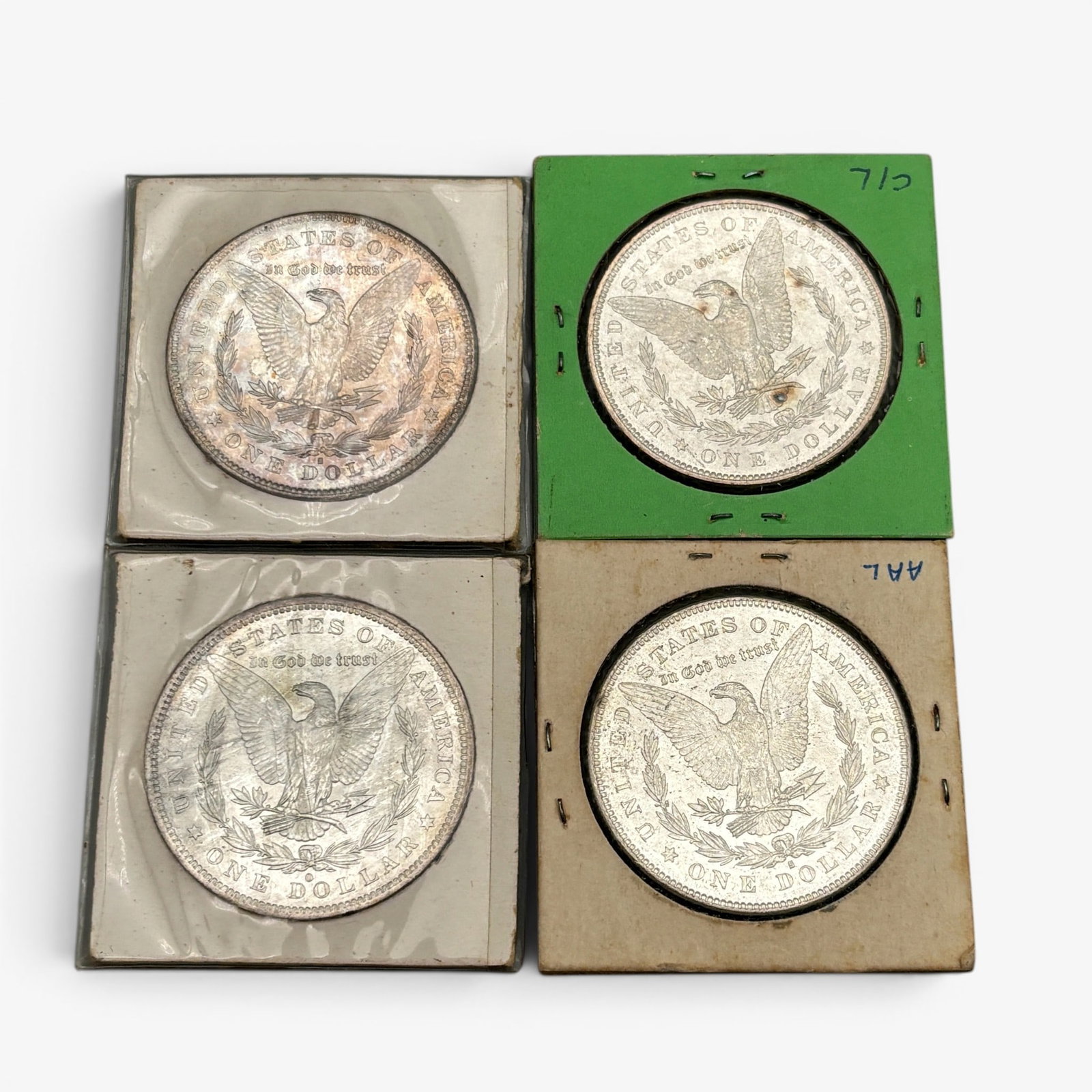 Four Morgan Silver Dollars, 19th Century (1 of 2)