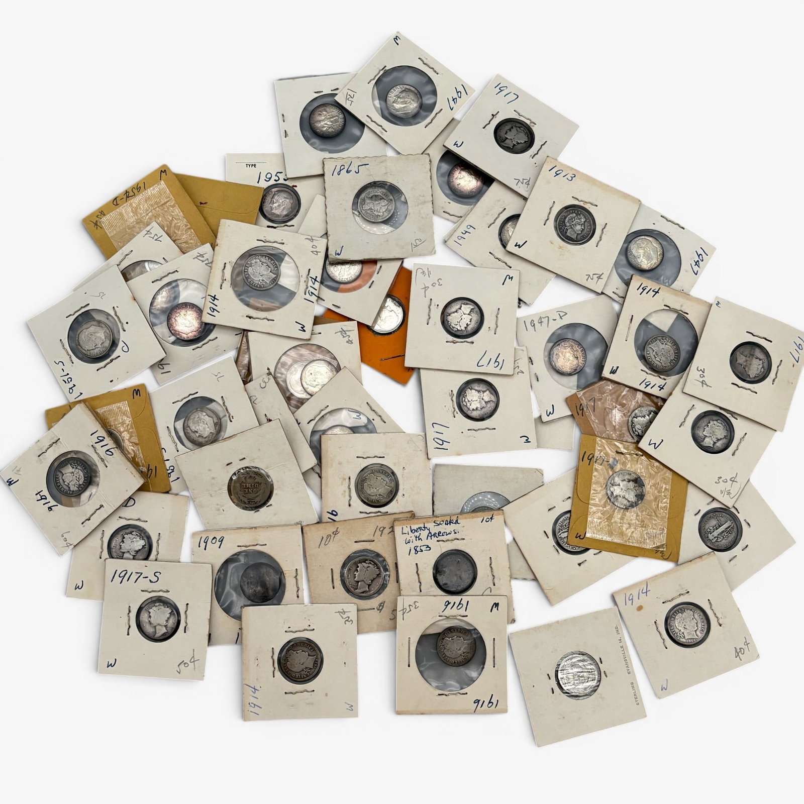 Large Group of American Dimes (1 of 3)