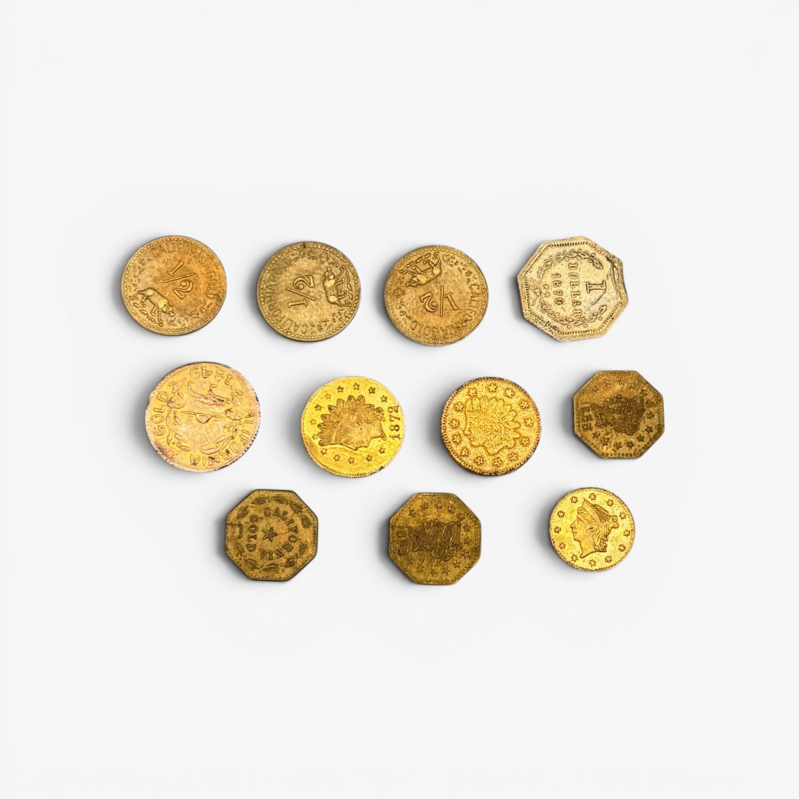 Large Group of California Gold and Fractional Gold (1 of 1)
