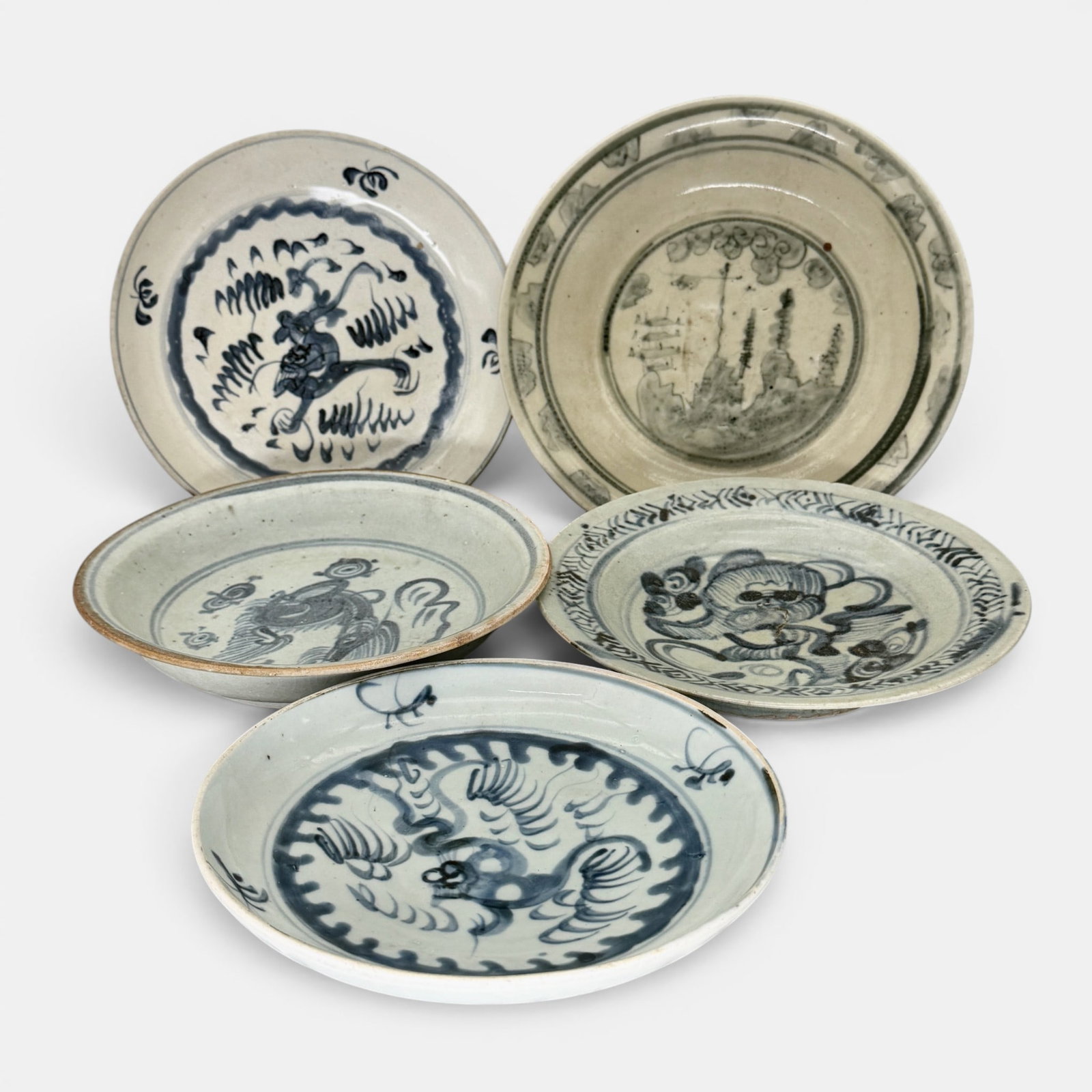 Five Ming Blue and White Dishes (1 of 15)