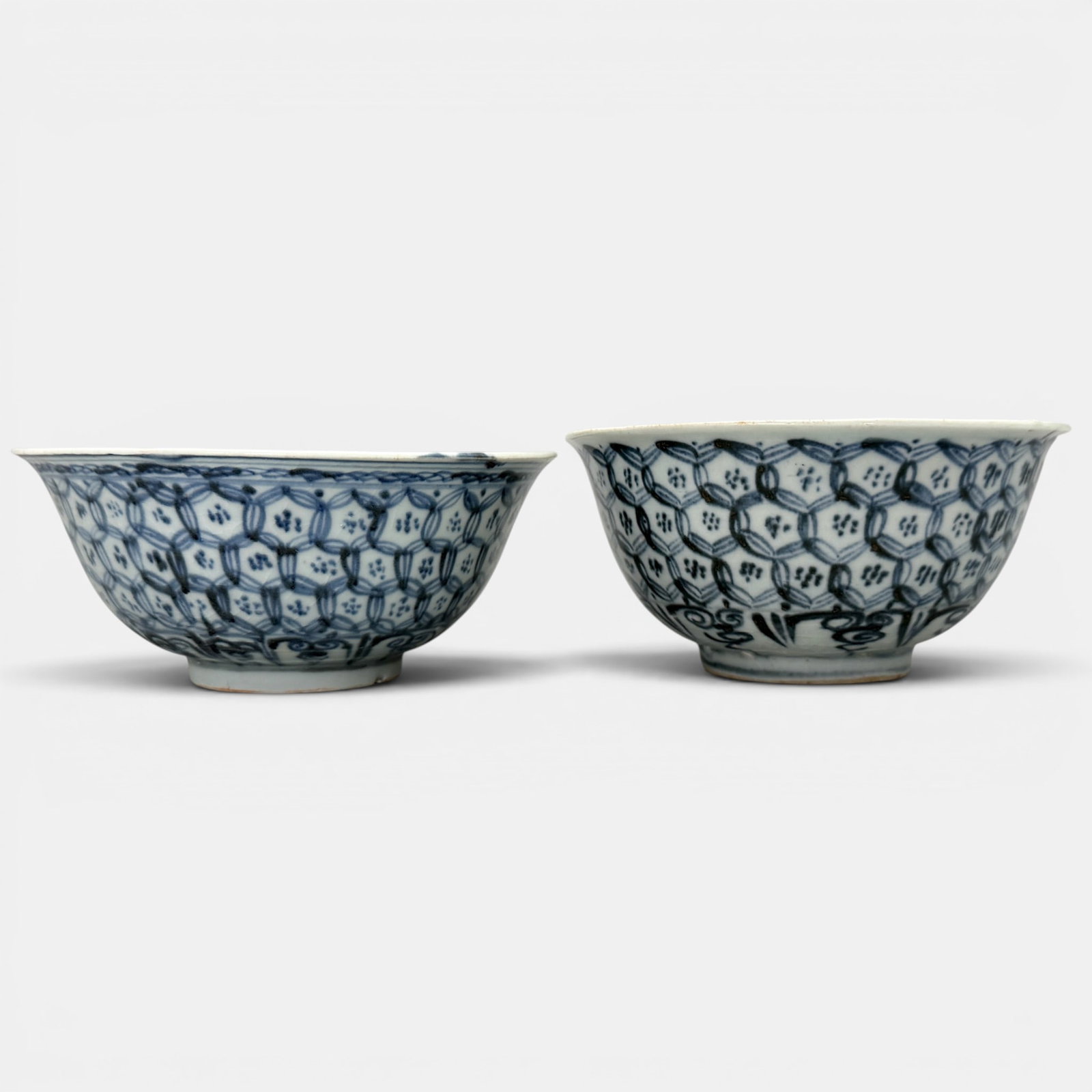 Pair of Ming Blue and White Decorated Bowls (1 of 6)