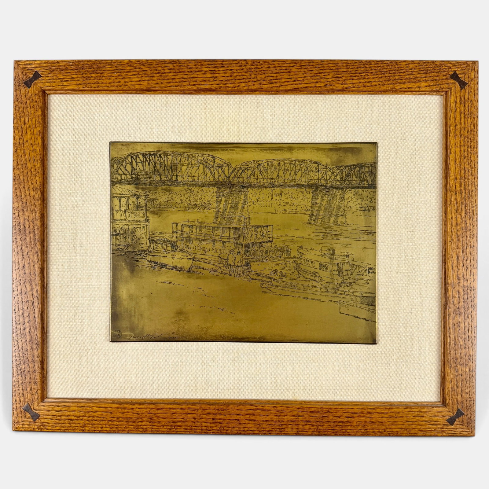 "Kentucky Launch Club" Etching Plate by E.T. Hurley (1 of 7)