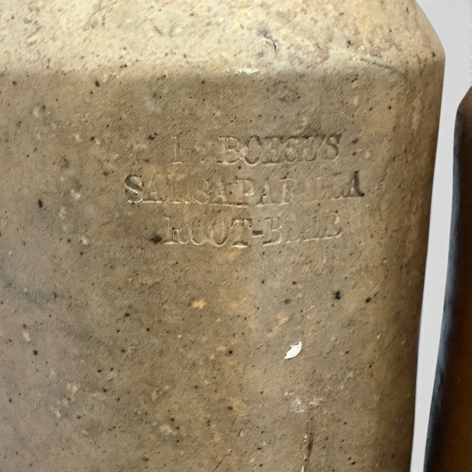 Four early ceramic bottles for various substances. - 2
