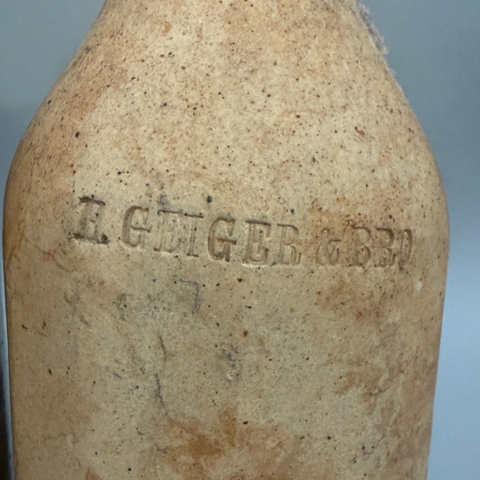 Four early ceramic bottles for various substances. - 5