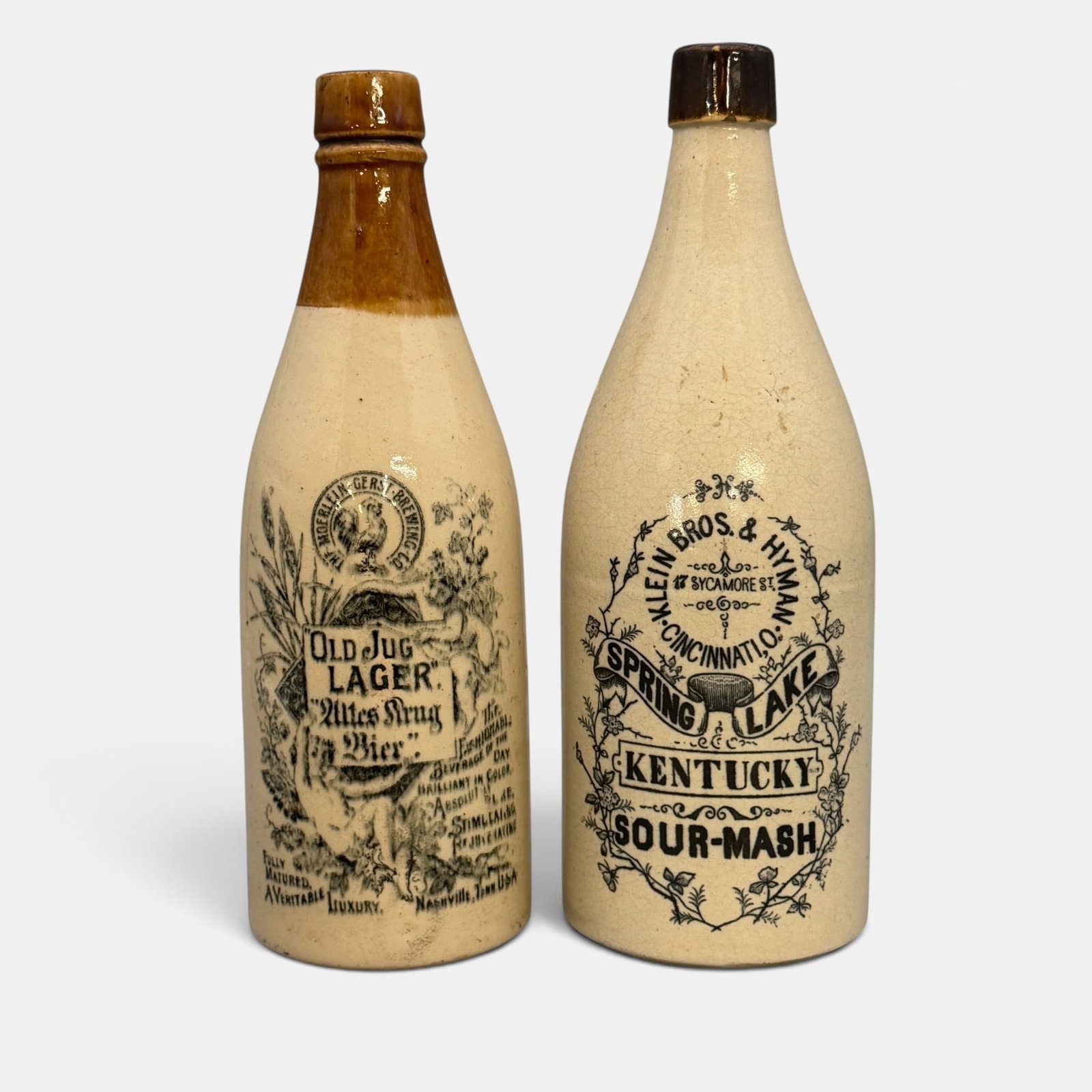 Klein Brothers & Hyman "Spring Lake" sour mash bottle (1 of 8)