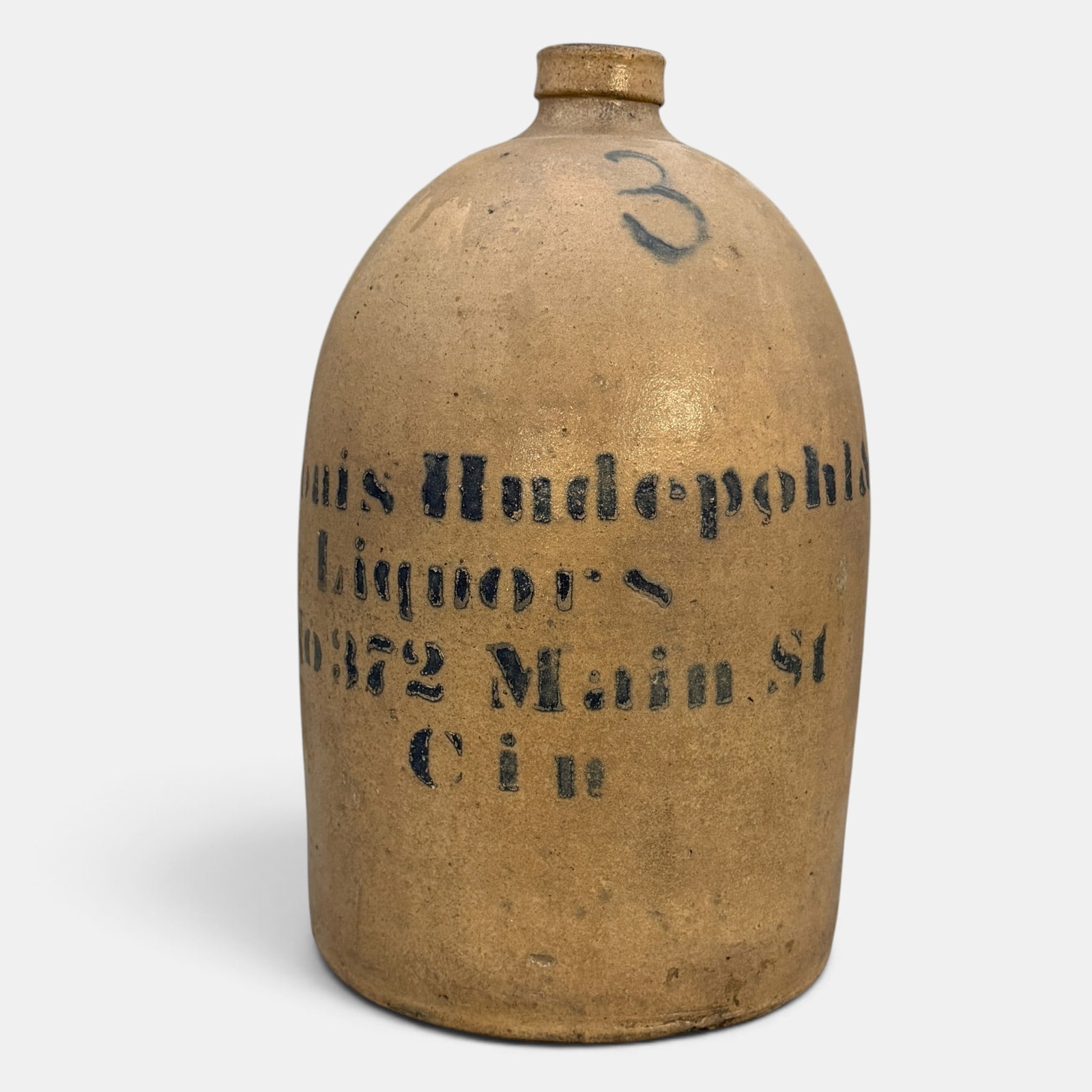 3 Gallon Louis Hudepohl & Co. Whiskey Jug. (1 of 6)