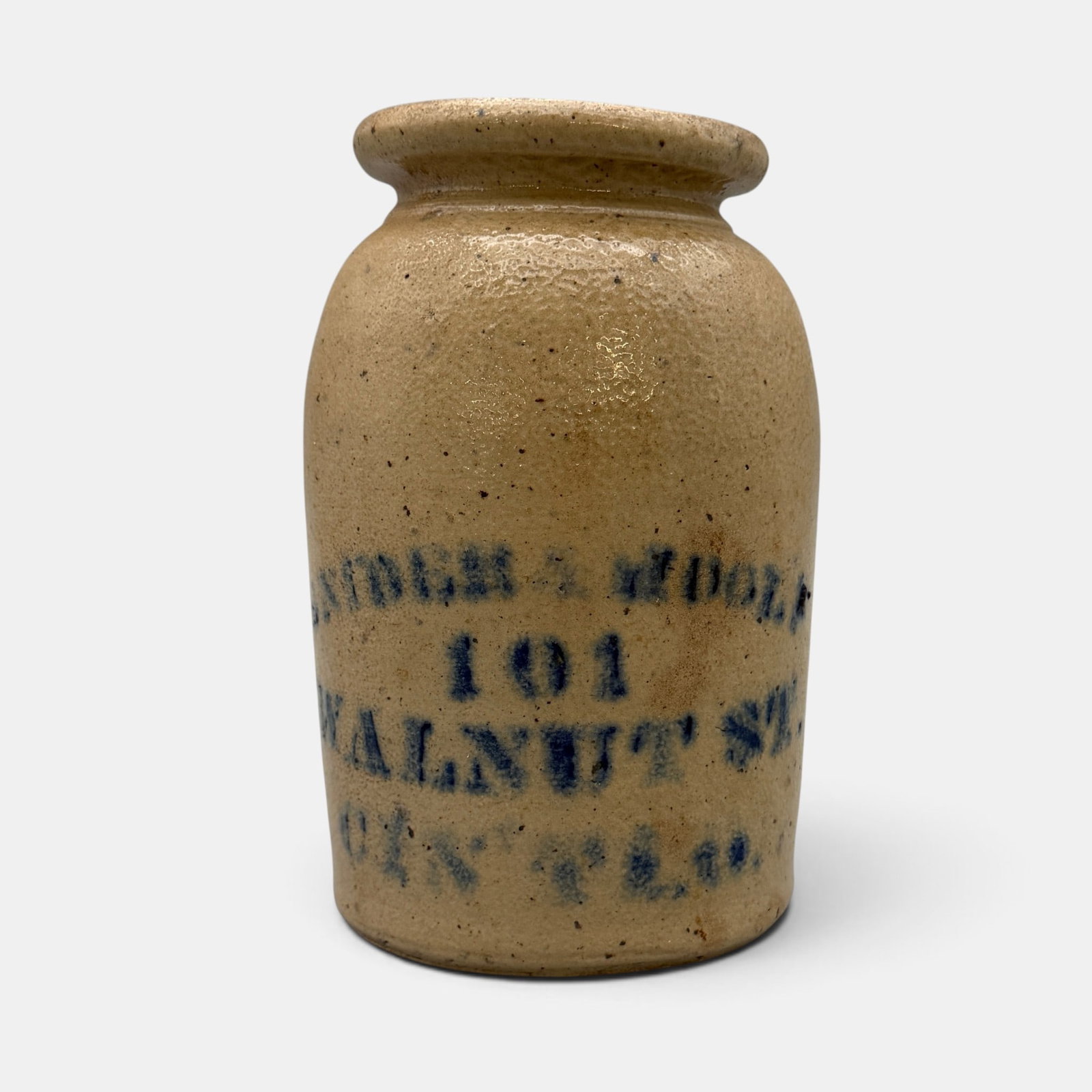 Stoneware storage jar signed Snider and Hoole, Cinti, O. (1 of 6)