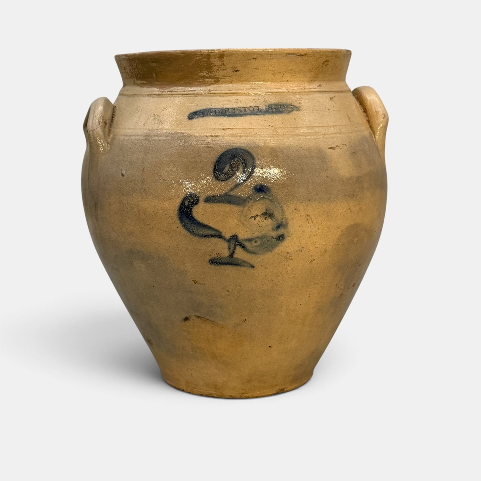 S.H. Addington 2 gallon storage jar with applied handles (1 of 7)