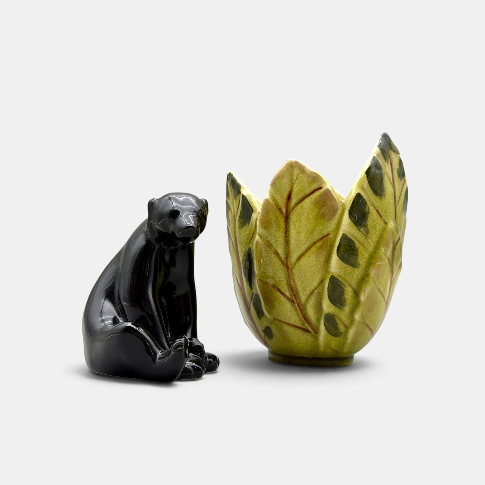 Two Rookwood items. Vase and bear (1 of 5)