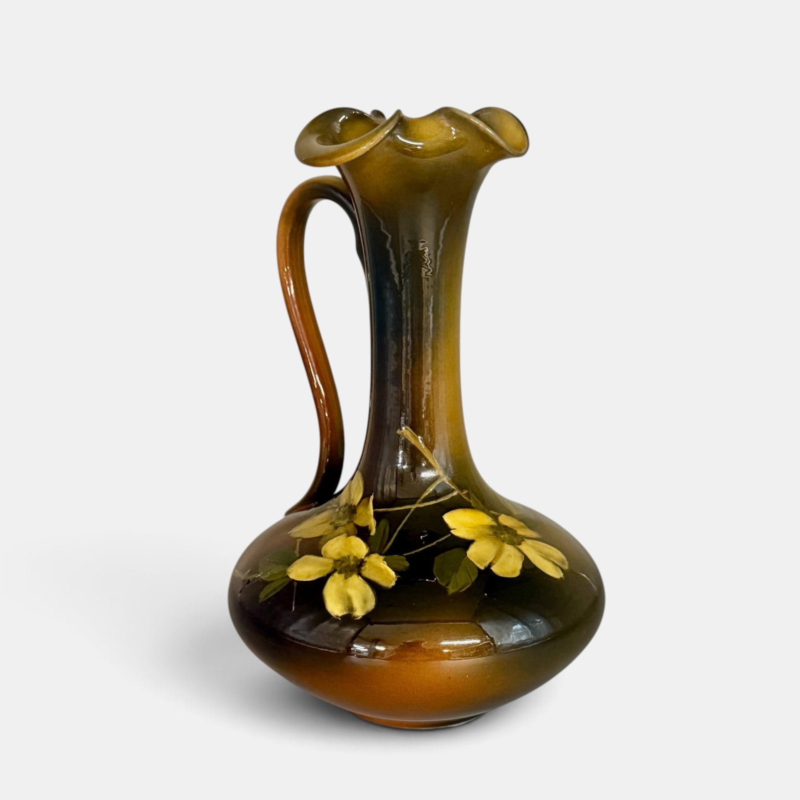 Rookwood Standard glaze ewer, dogwood, Toohey, 1893 (1 of 7)