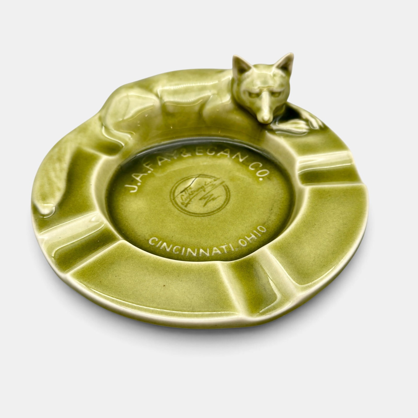Rookwood Fox Advertising ashtray, 1942 (1 of 3)