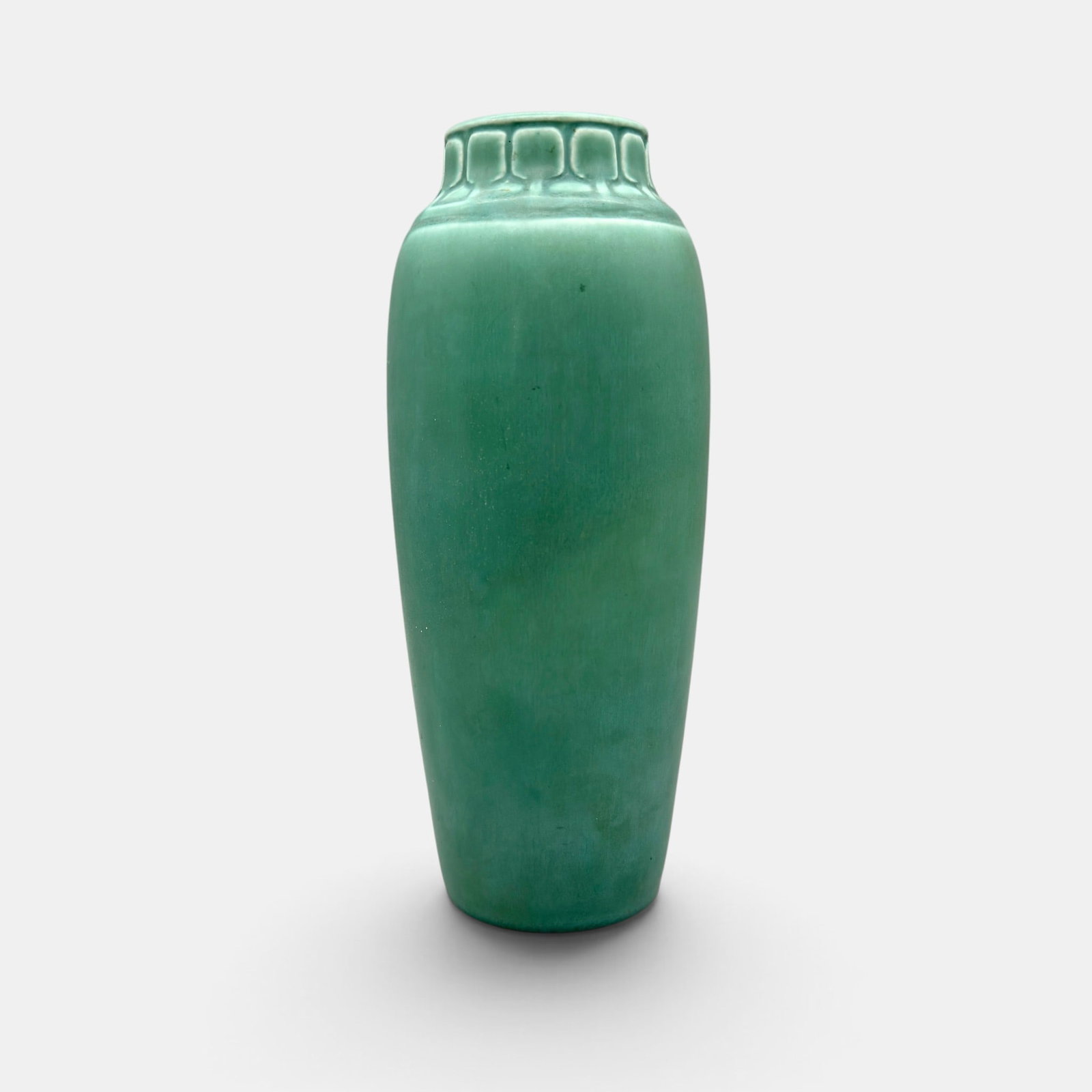 Rookwood green mat production vase, 1929 (1 of 3)